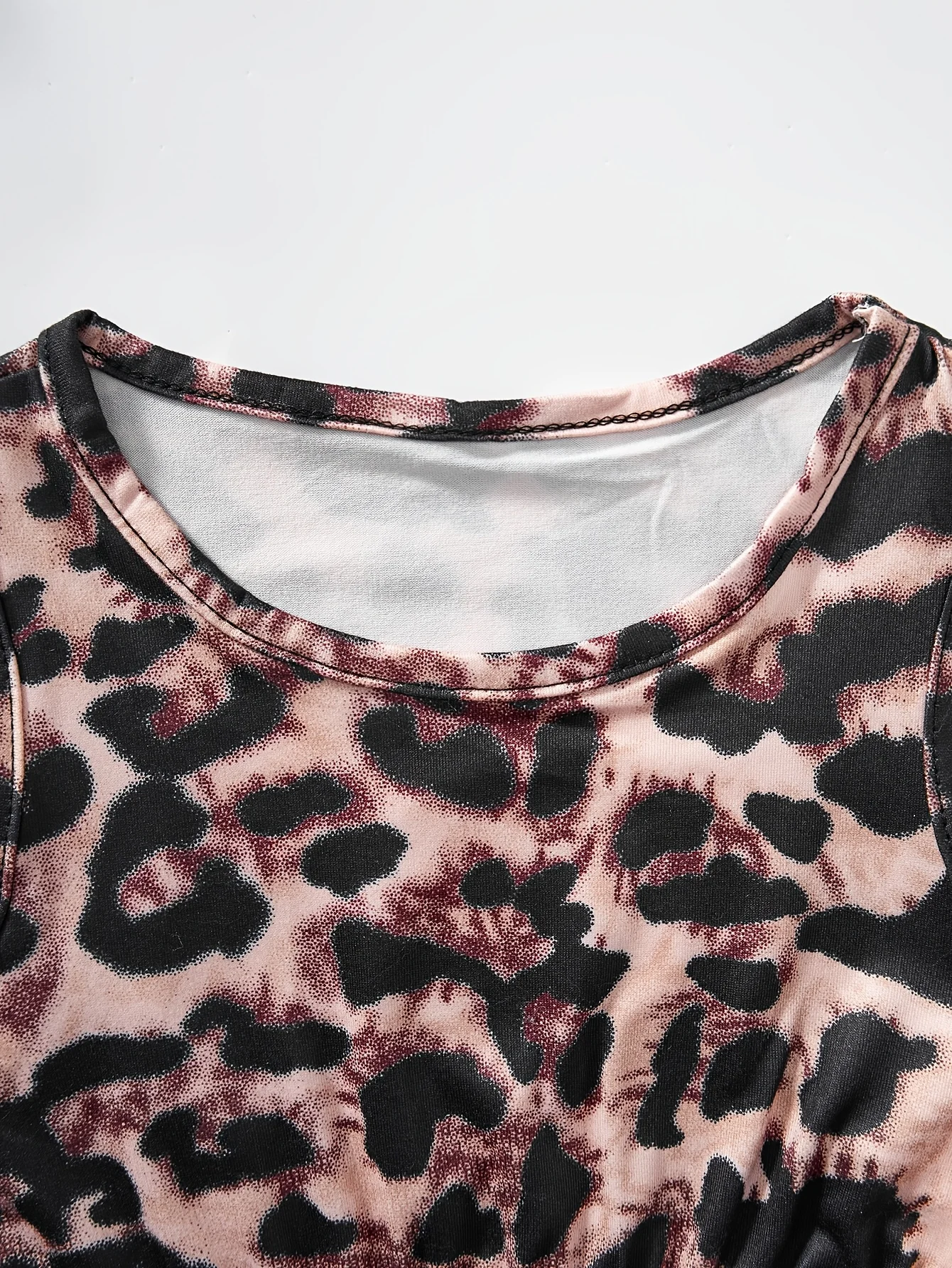 Detail 3 of Girls Tank Top Pants Set Summer 2-Piece Leopard Print Stretch Ages 1-8 by LUNORIANA