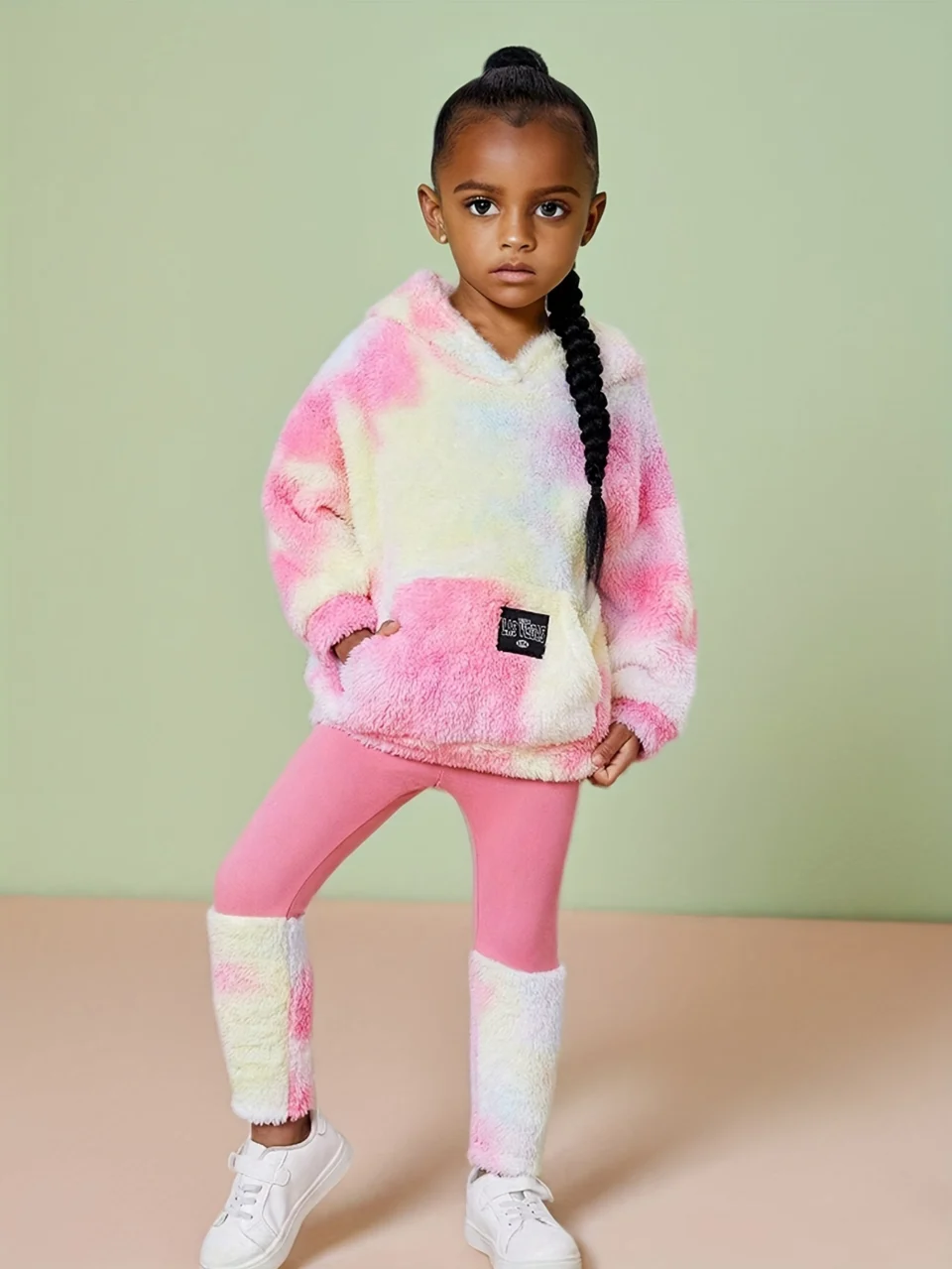 Girls Leggings Fall 2-Piece Tie Dye Stretch Comfort Ages 3+