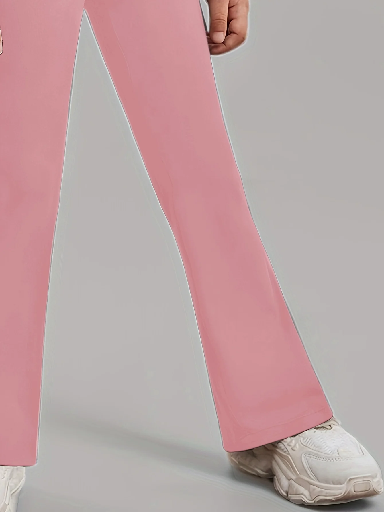 Detail 10 of Girls Flare Pants All Season Letter Print Solid Stretch Ages 3+ by LUNORIANA