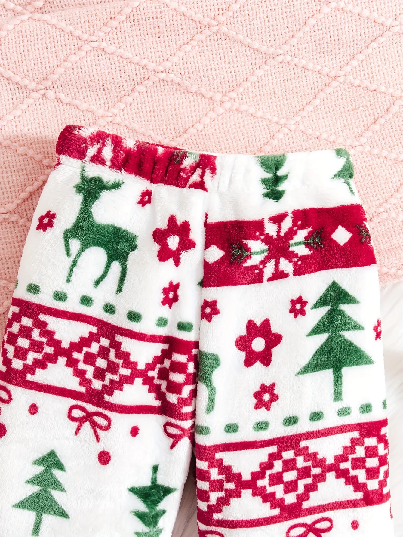Detail 3 of Girls Pants Set Fall Christmas Stretch Comfort Ages 1-8 by LUNORIANA