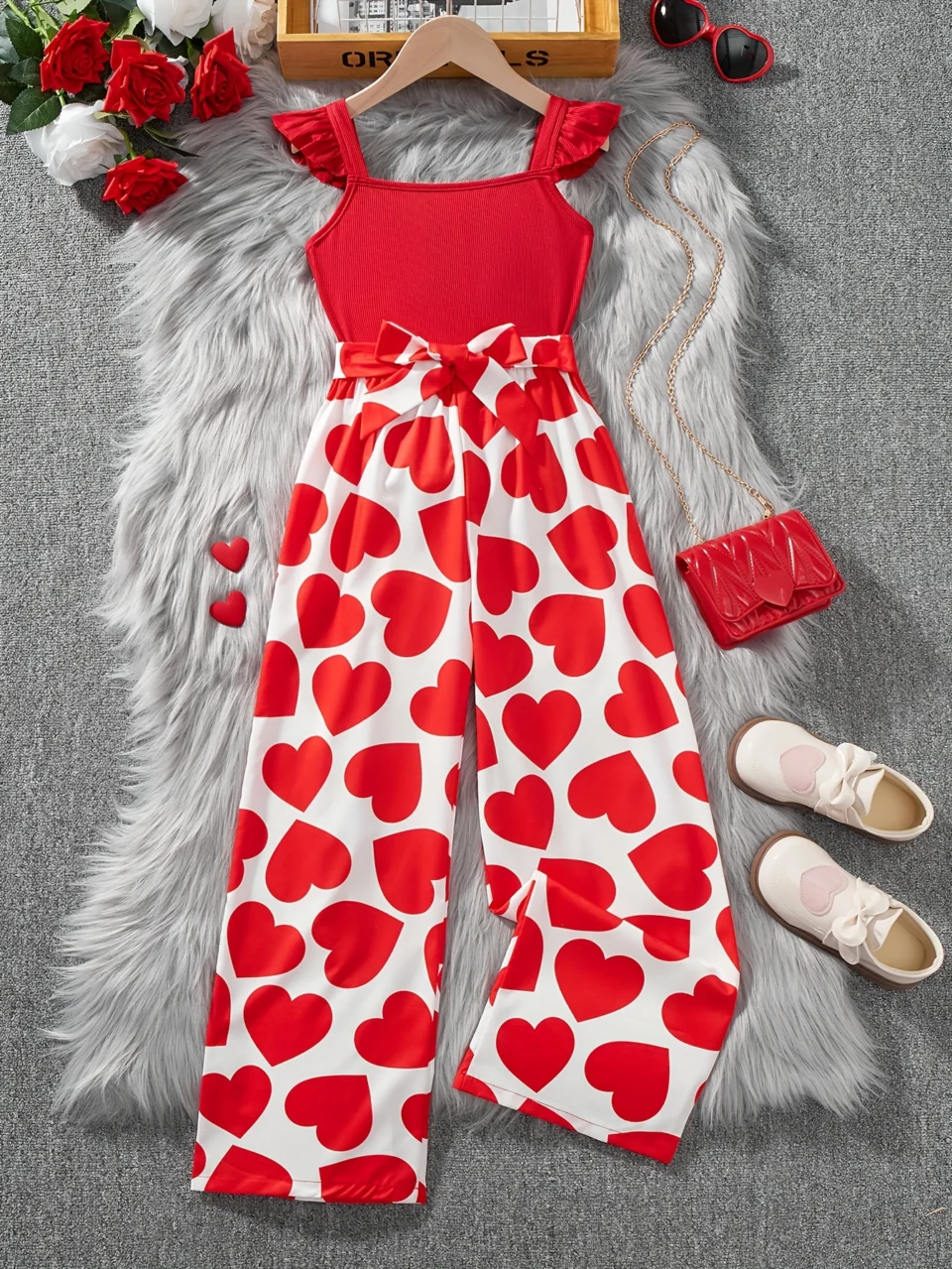 Girls Outfit Set Spring Summer 2-Piece Solid Stretch Teen Girls