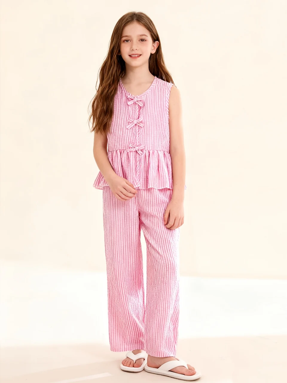 Teen Girls Pants 2-Piece Set Graphic Spring Summer Easy Care