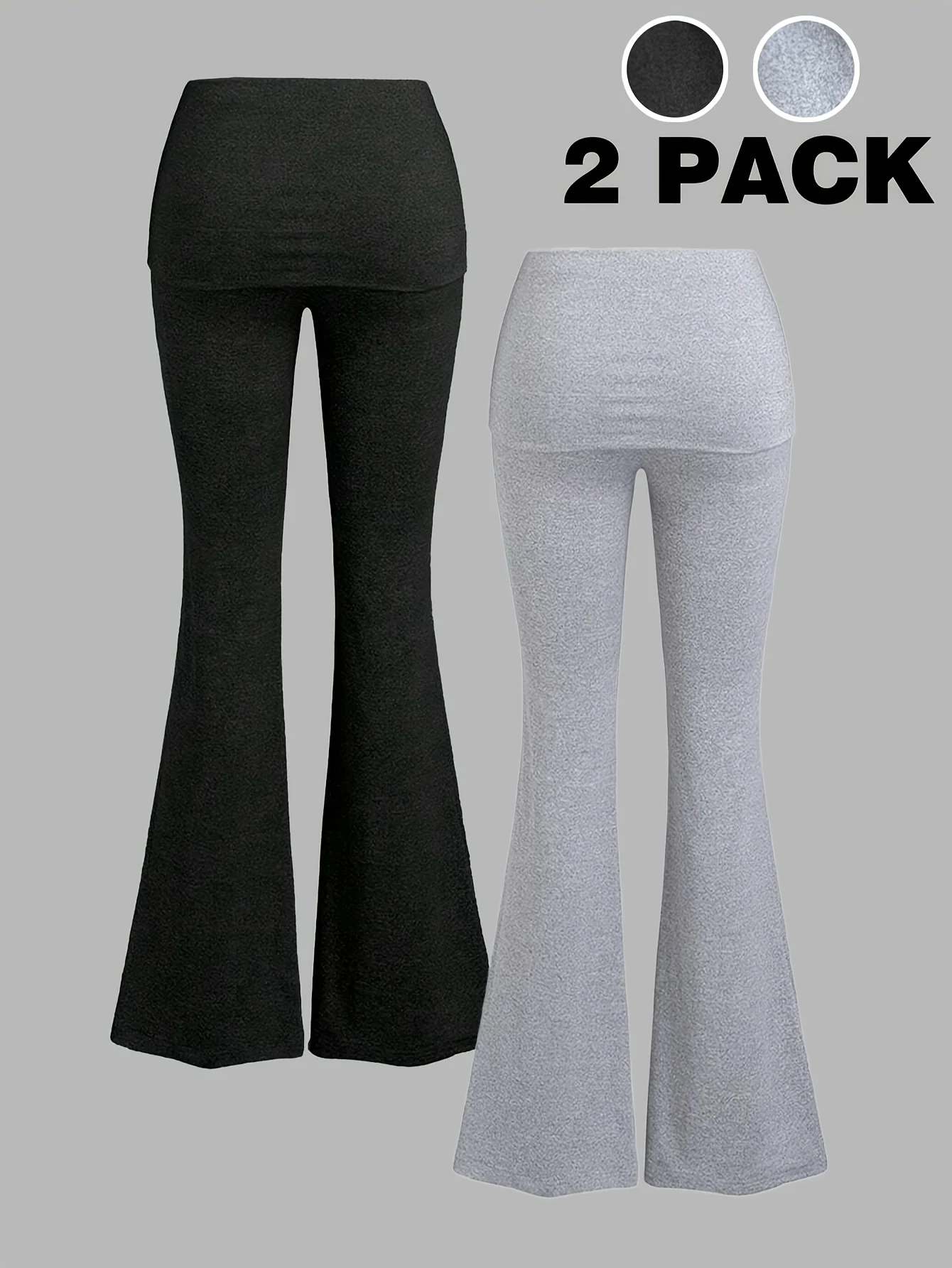 Detail 2 of Girls Flare Pants 2-Piece Set Solid All Season Stretch by LUNORIANA
