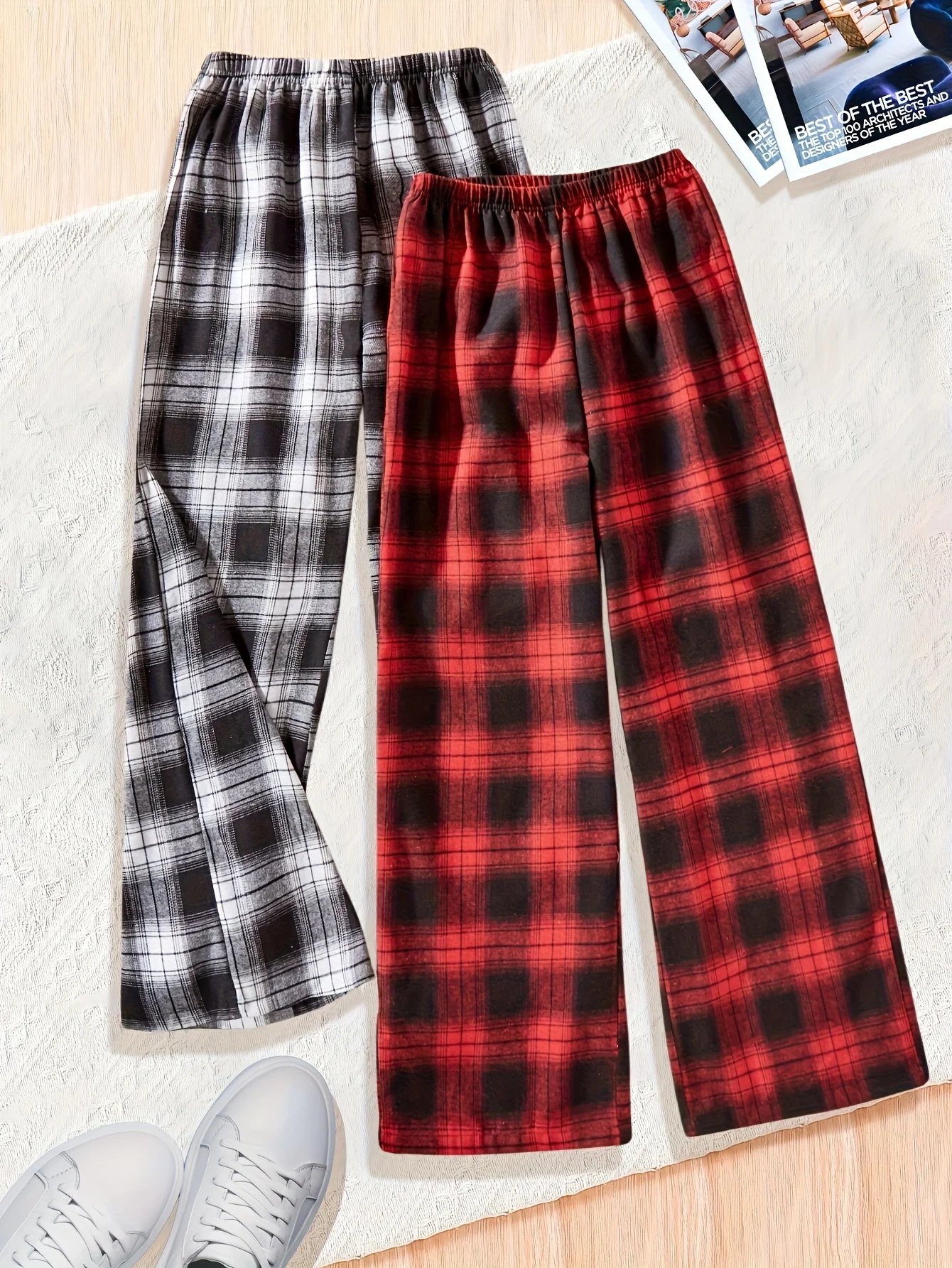 Detail 2 of Girls Straight Leg Pants 2-Piece Set Christmas Fall Winter Easy Care by LUNORIANA