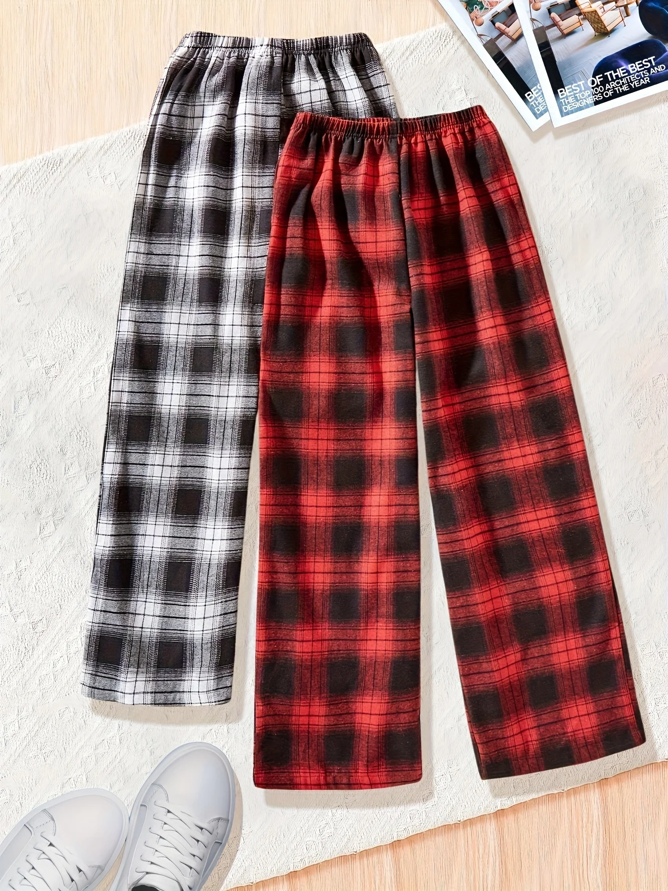 Detail 1 of Girls Straight Leg Pants 2-Piece Set Christmas Fall Winter Easy Care by LUNORIANA