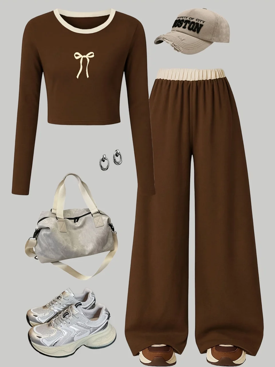 Teen Girls Loose Fit Straight Leg Pants 2-Piece Set Graphic Spring Summer