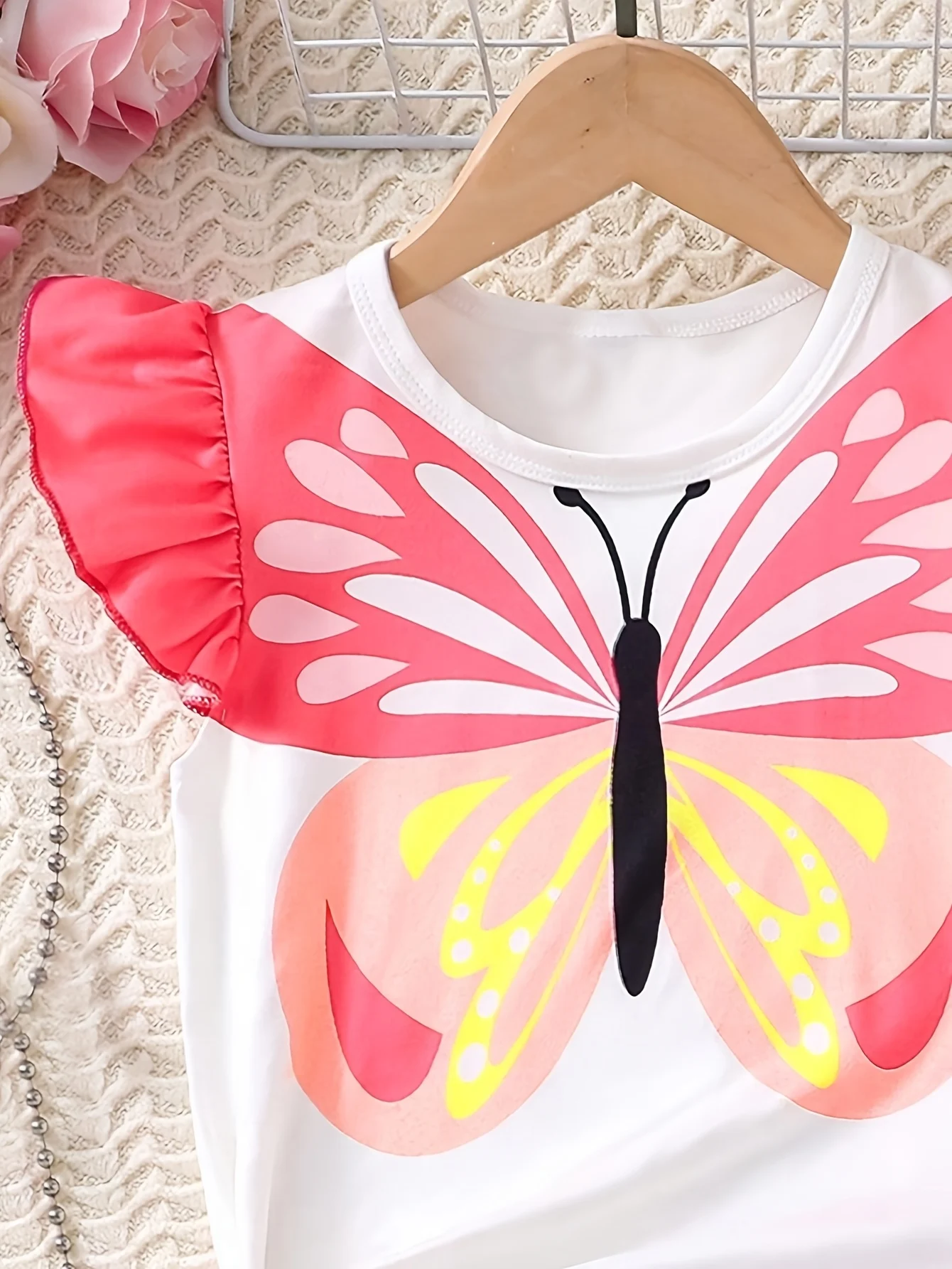 Detail 3 of Teen Girls T-Shirt Straight Leg Pants 2-Piece Set Solid All Season Stretch by LUNORIANA