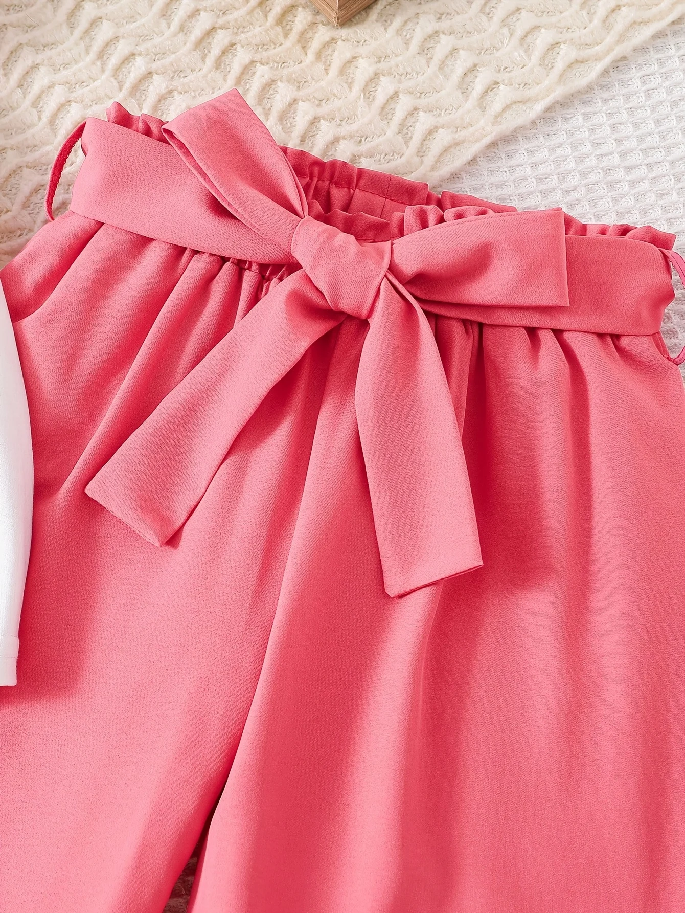Detail 4 of Teen Girls T-Shirt Straight Leg Pants 2-Piece Set Solid All Season Stretch by LUNORIANA