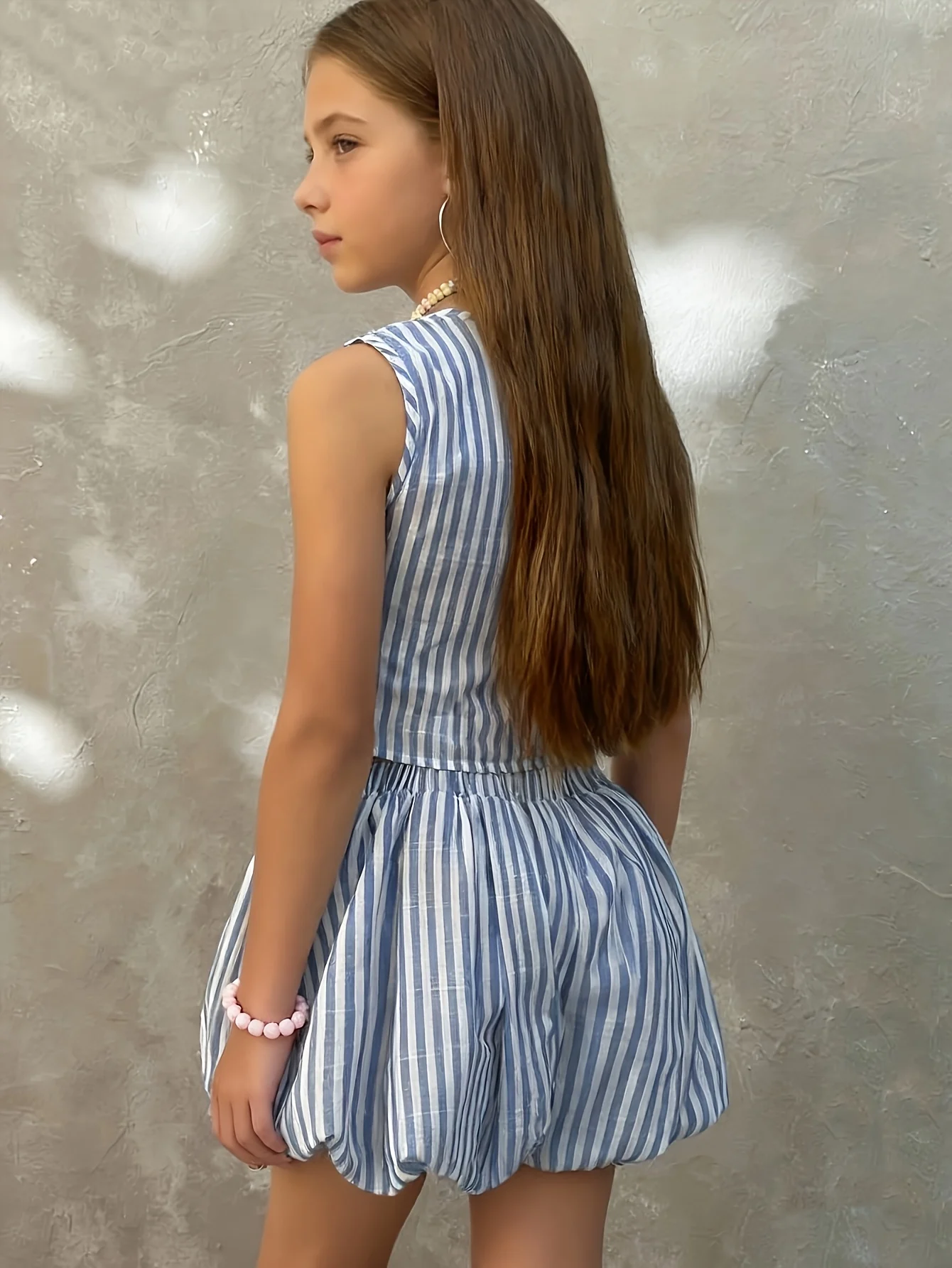 Detail 2 of Teen Girls Streetwear Skirt 2-Piece Set Spring Summer Stretch by LUNORIANA