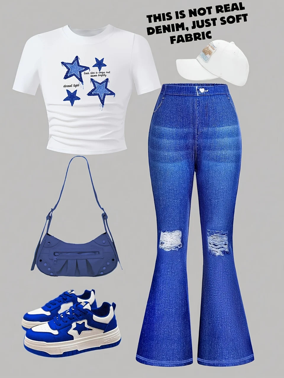 Girls Flare Pants 2-Piece Set Graphic Spring Summer Stretch
