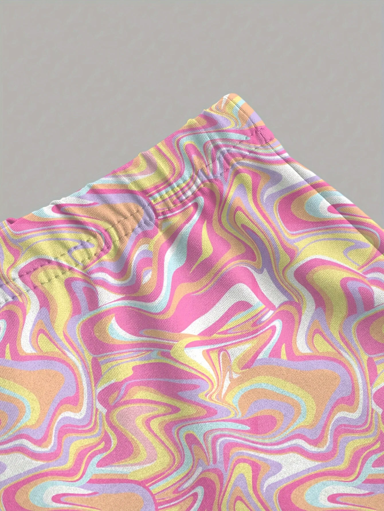 Detail 5 of Girls Streetwear Flare Pants Graphic Spring Summer Stretch by LUNORIANA