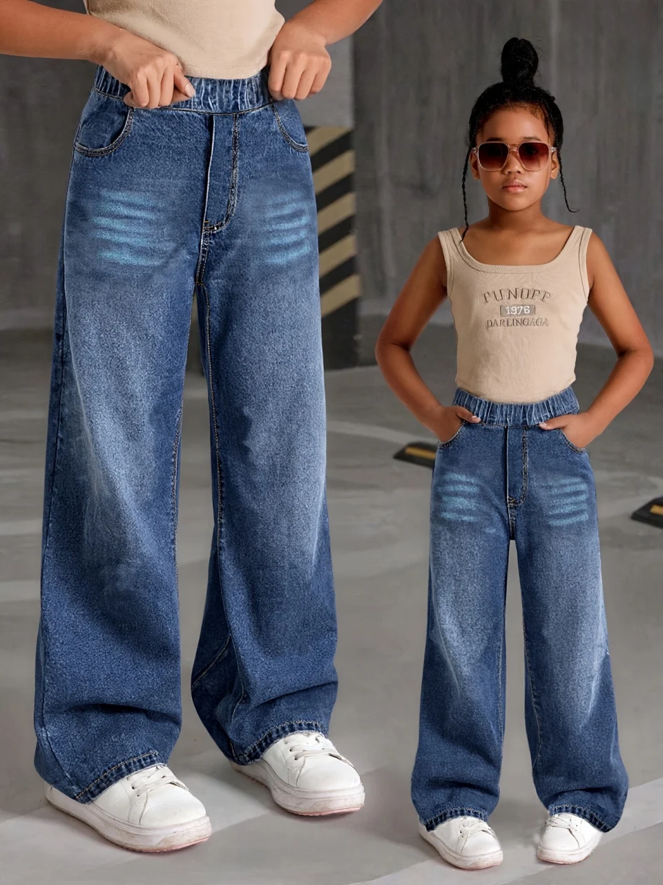 Teen Girls Jeans Solid All Season Easy Care