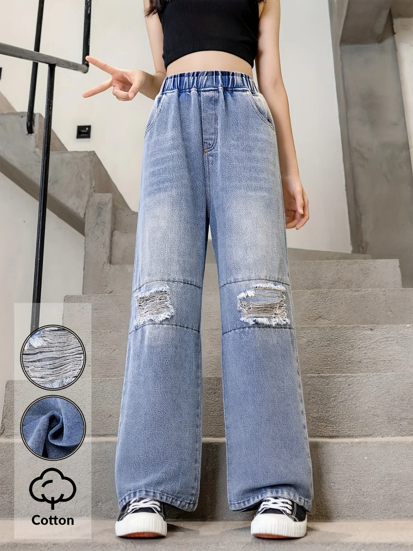 Detail 4 of Girls Jeans Graphic Fall Easy Care by LUNORIANA