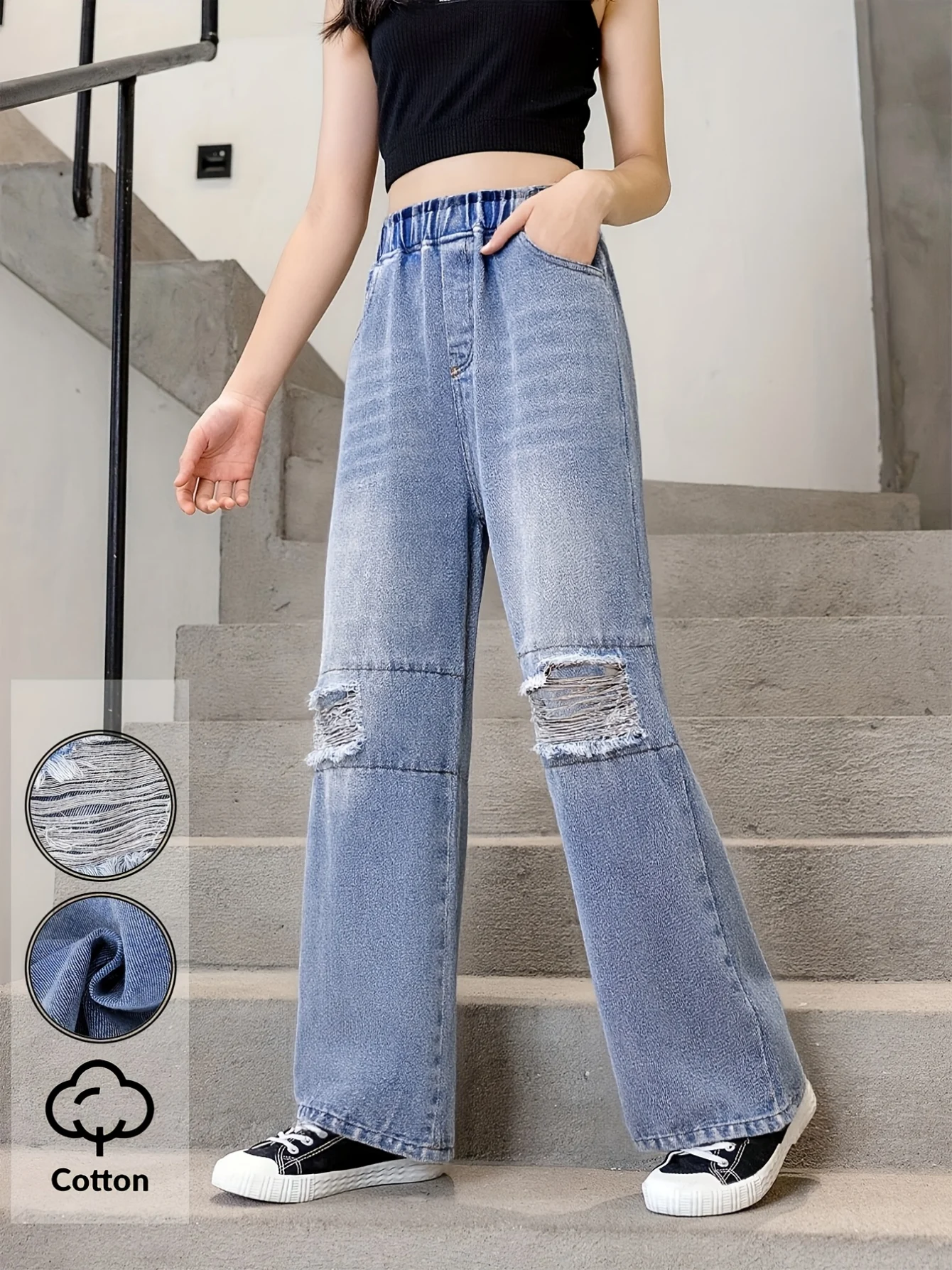 Girls Jeans Graphic Fall Easy Care
