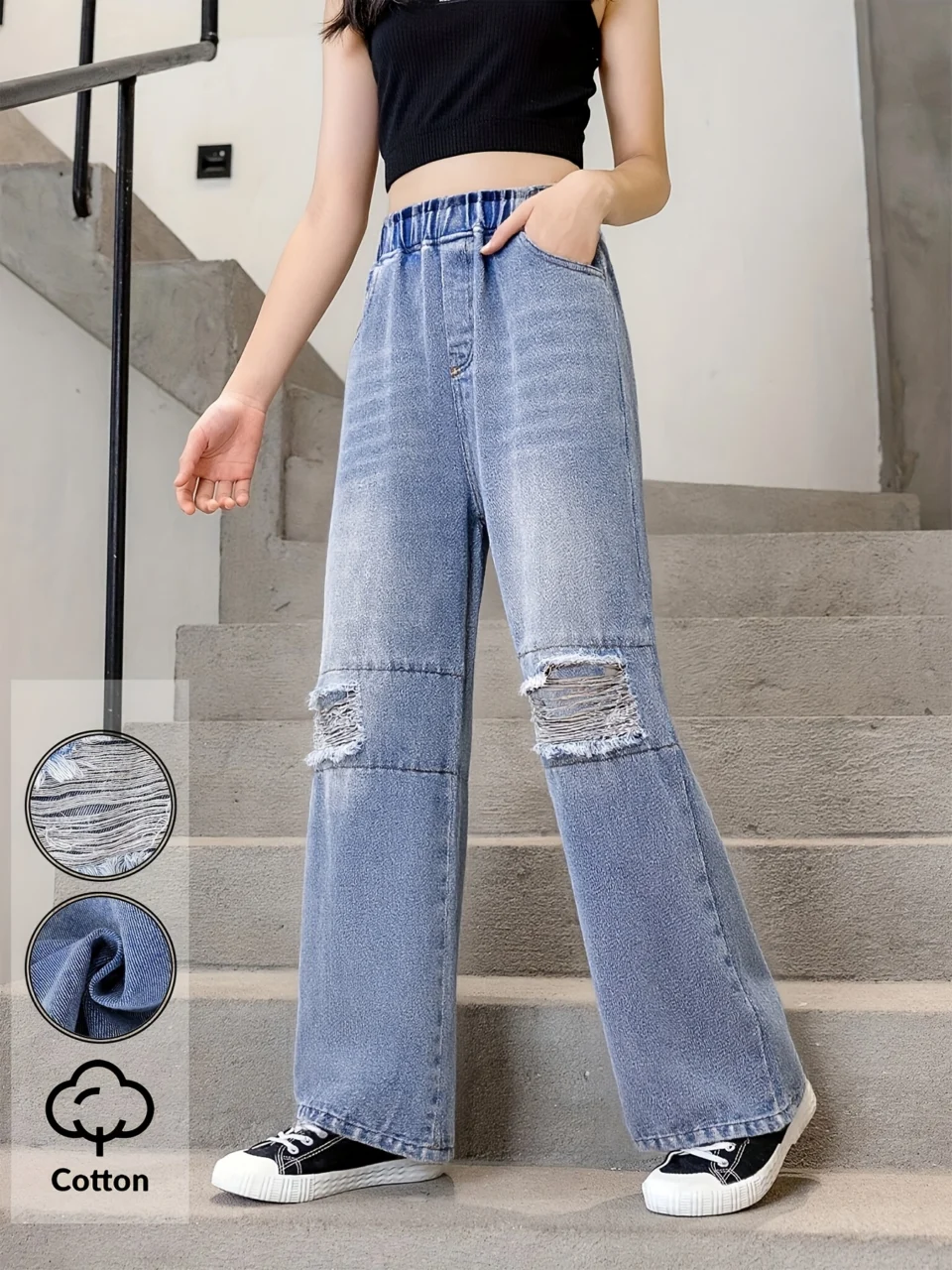 Girls Jeans Graphic Fall Easy Care