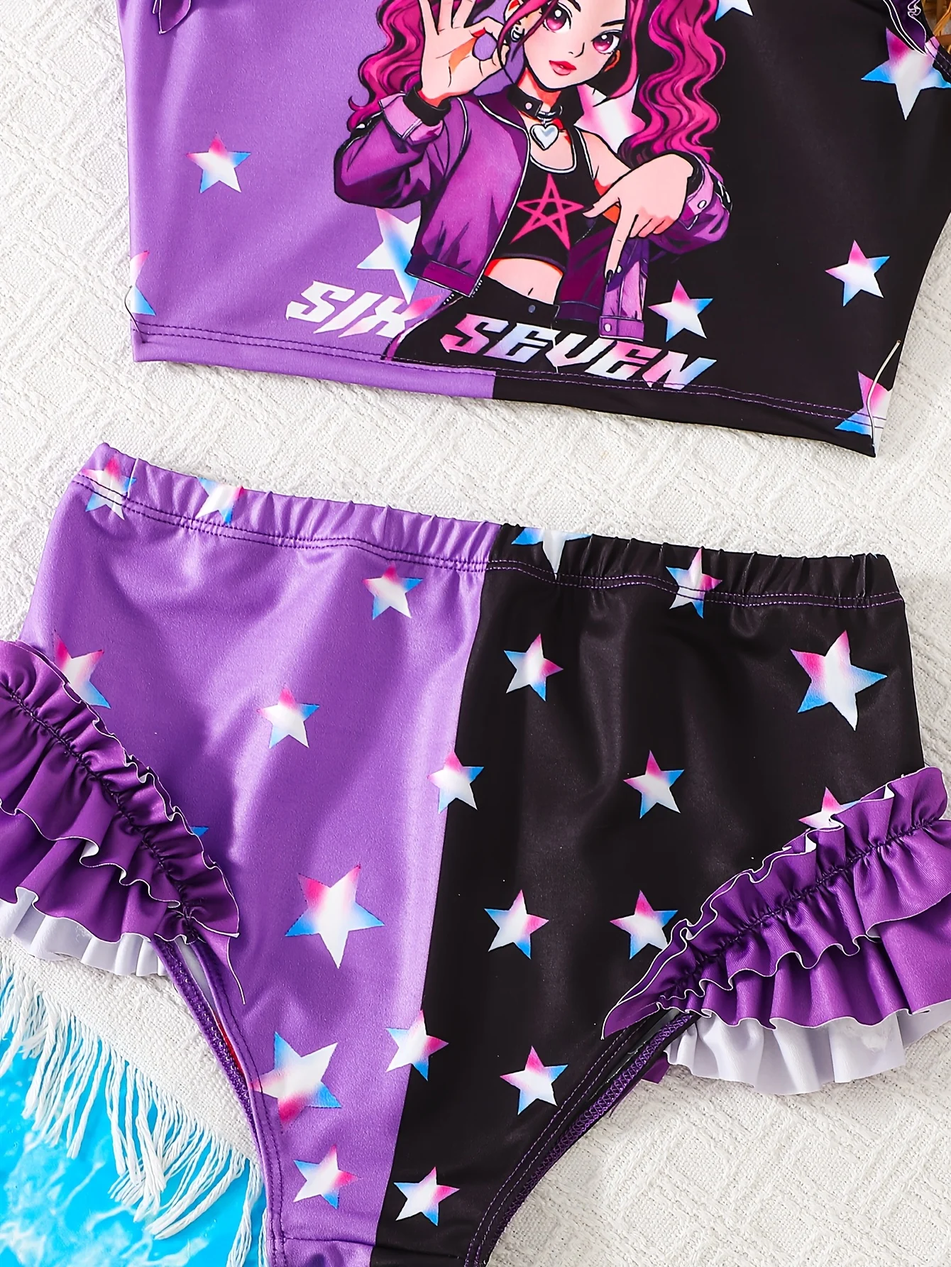 Detail 3 of Teen Girls Pants 2-Piece Set Graphic Spring Summer Easy Care by LUNORIANA