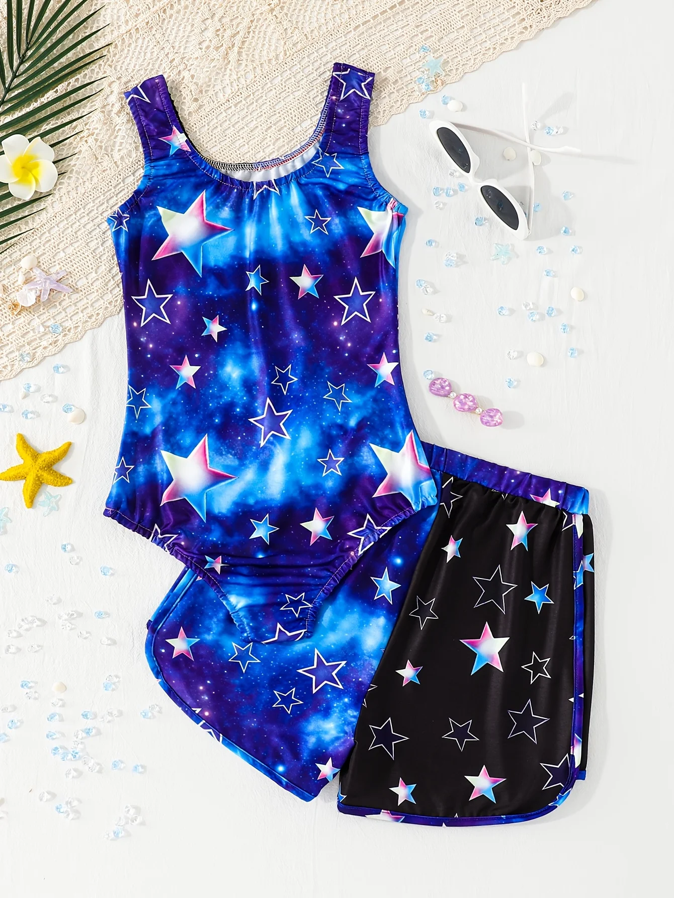 Detail 1 of Girls Tank Top Pants 2-Piece Set Graphic Spring Summer Easy Care - SPUID 3645925793 by LUNORIANA