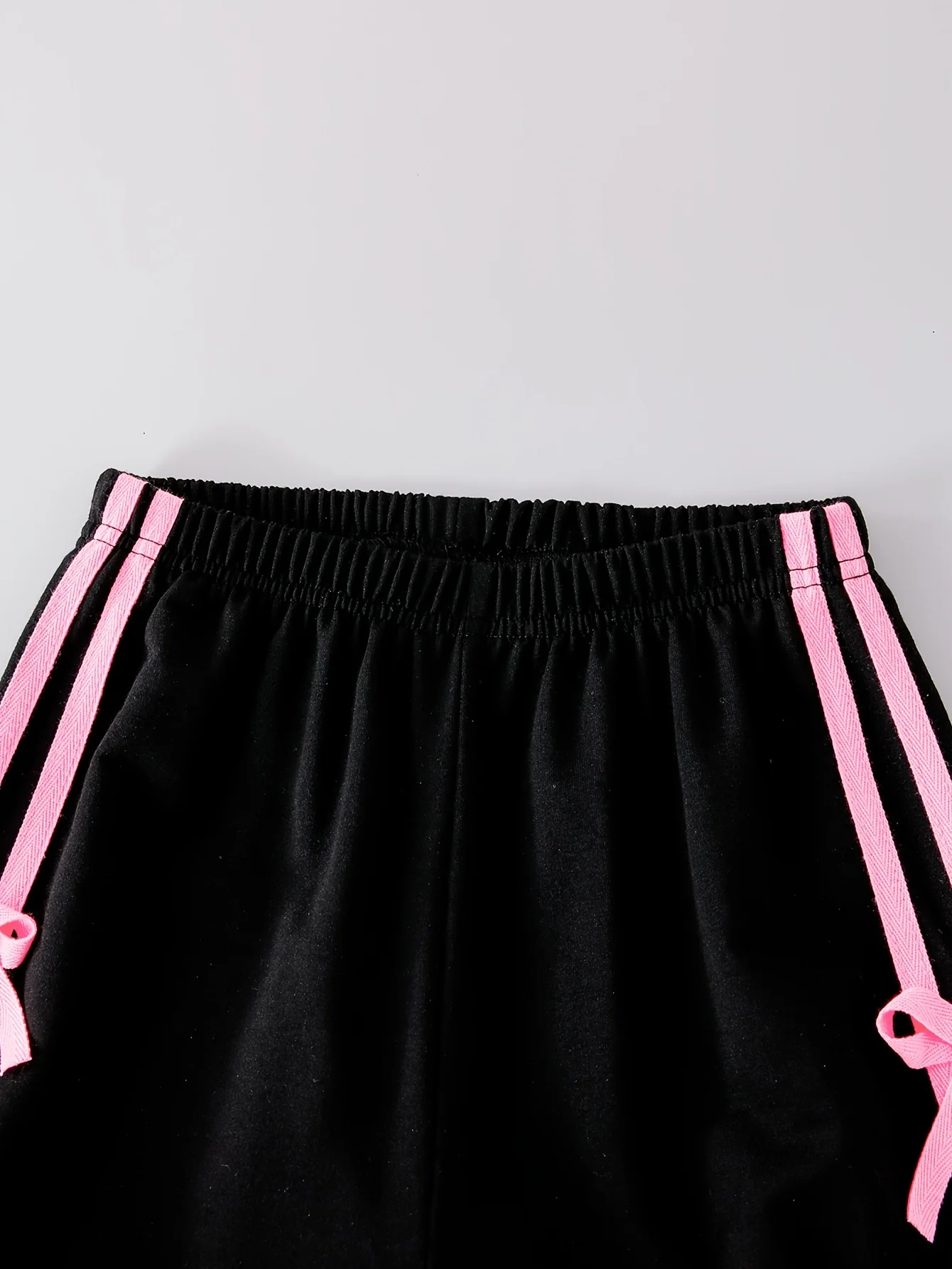 Detail 3 of Girls Bow Solid Sweatshirt Wide Leg Pants 2-Piece Set Fall - SPUID 2093343602 by LUNORIANA