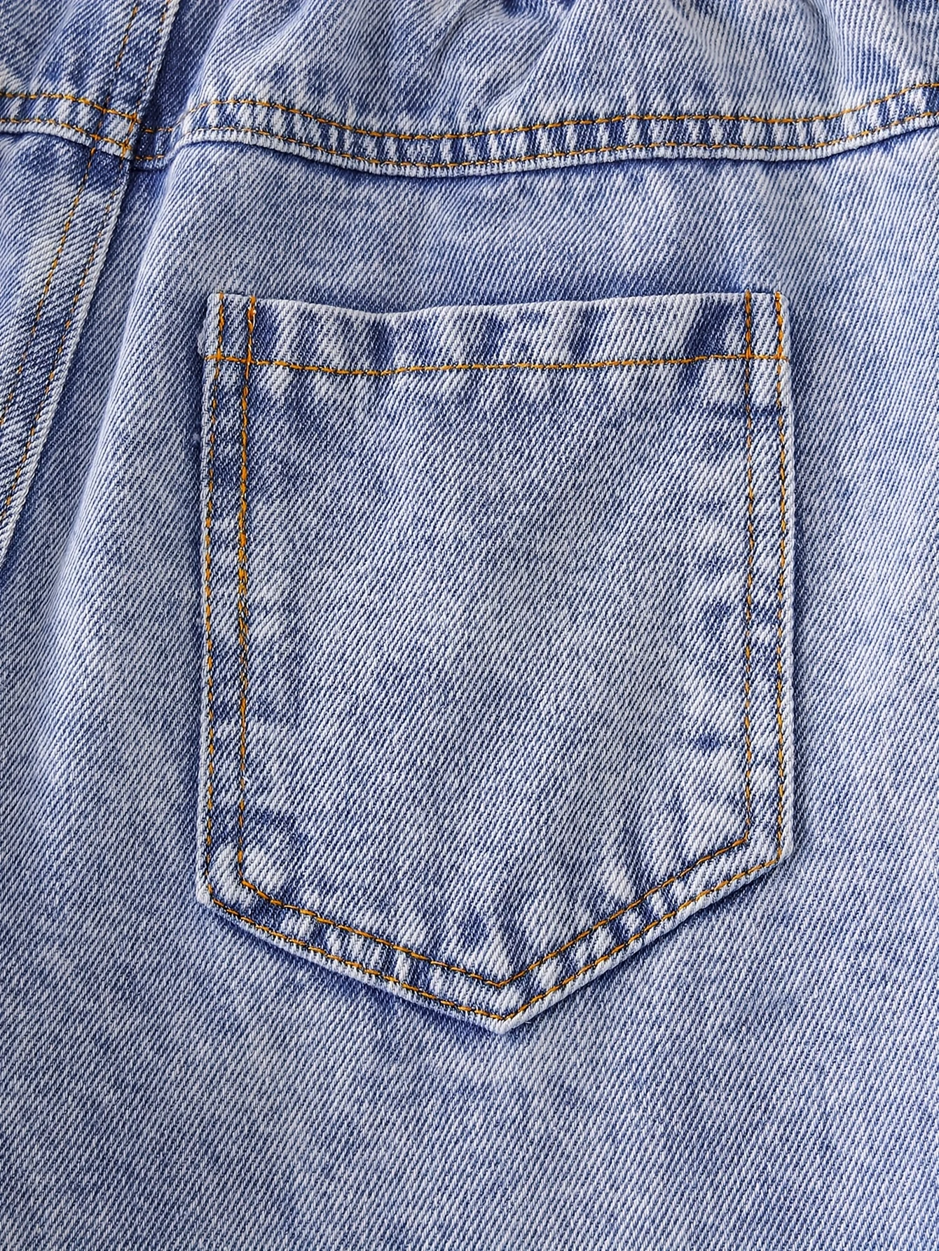 Detail 5 of Girls Bow Distressed Denim Bow Top Jeans 2-Piece Set All Season by LUNORIANA