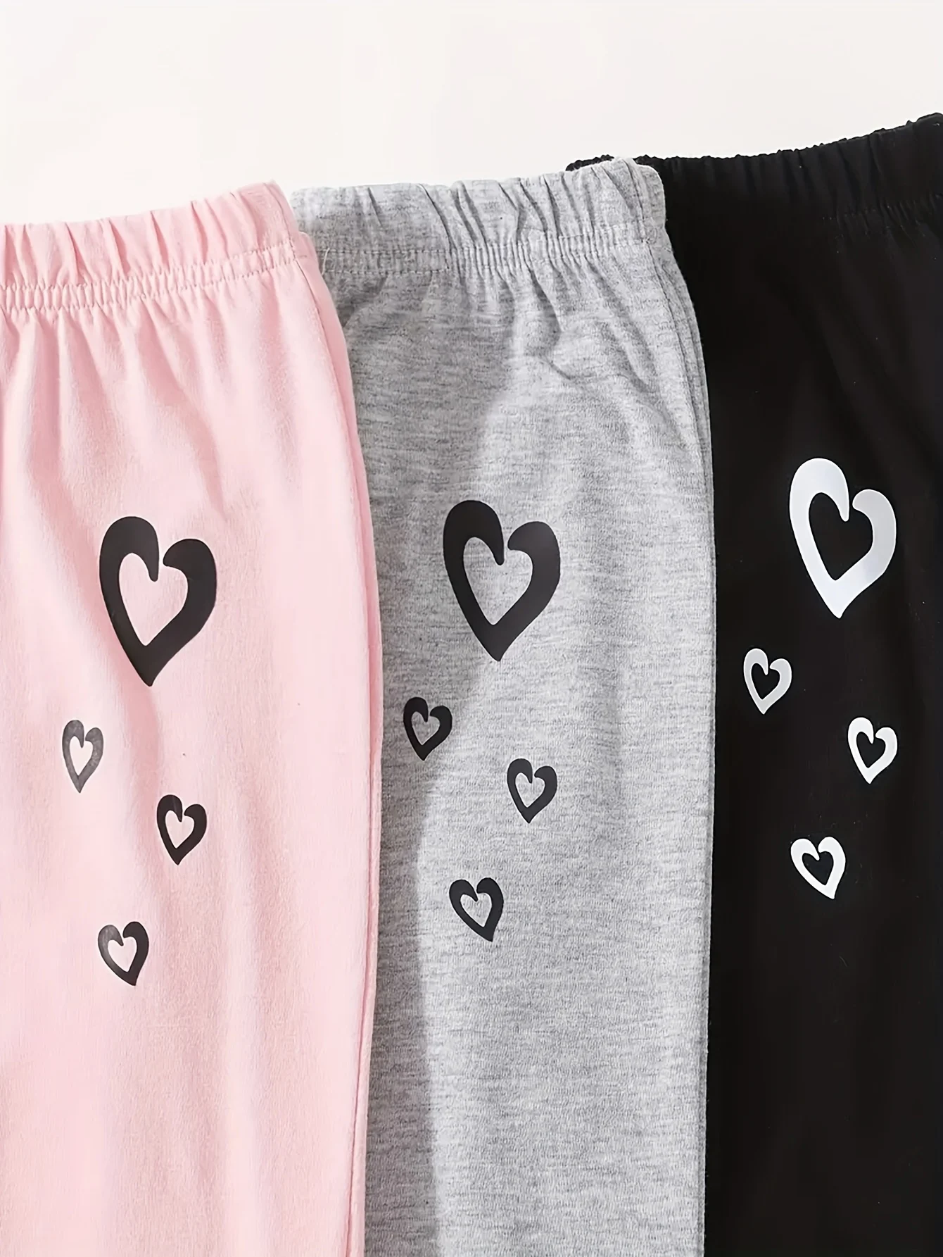 Detail 9 of Girls Heart Print Star Print Flare Pants All Season by LUNORIANA