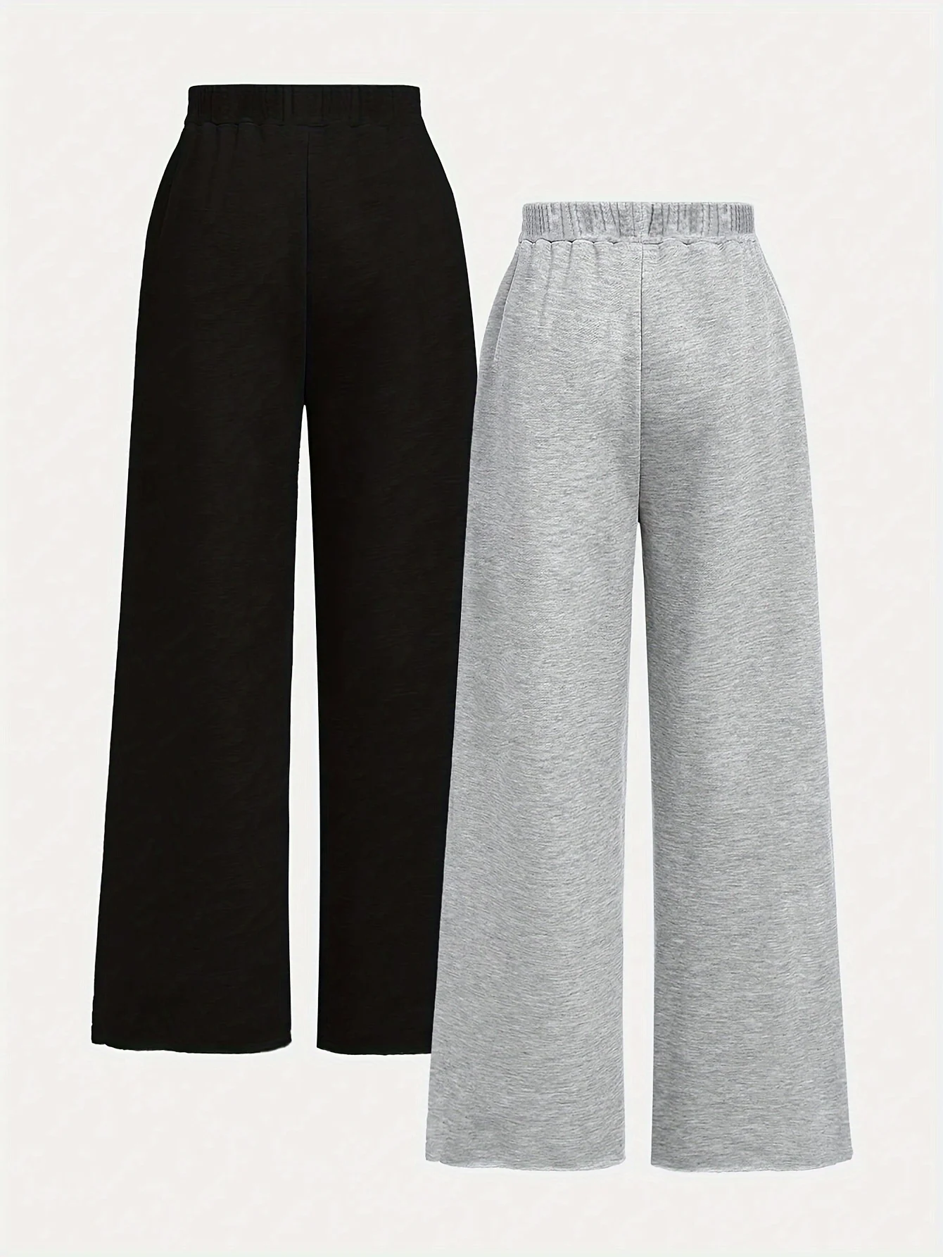 Detail 1 of Girls Letter Print Sporty Wide Leg Pants All Season by LUNORIANA