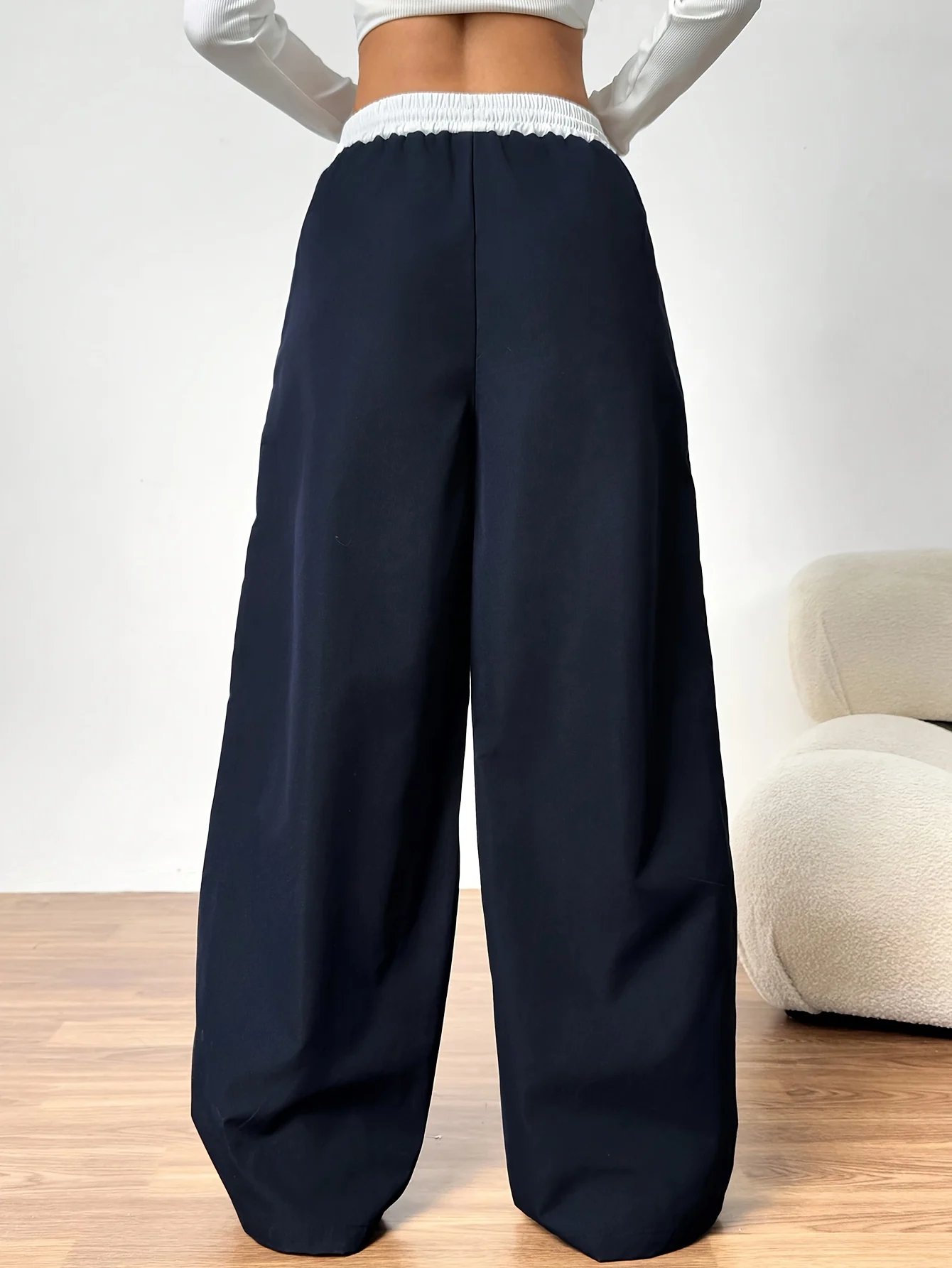 Detail 1 of Girls Side Stripe Loose Fit Wide Leg Pants Spring Summer by LUNORIANA
