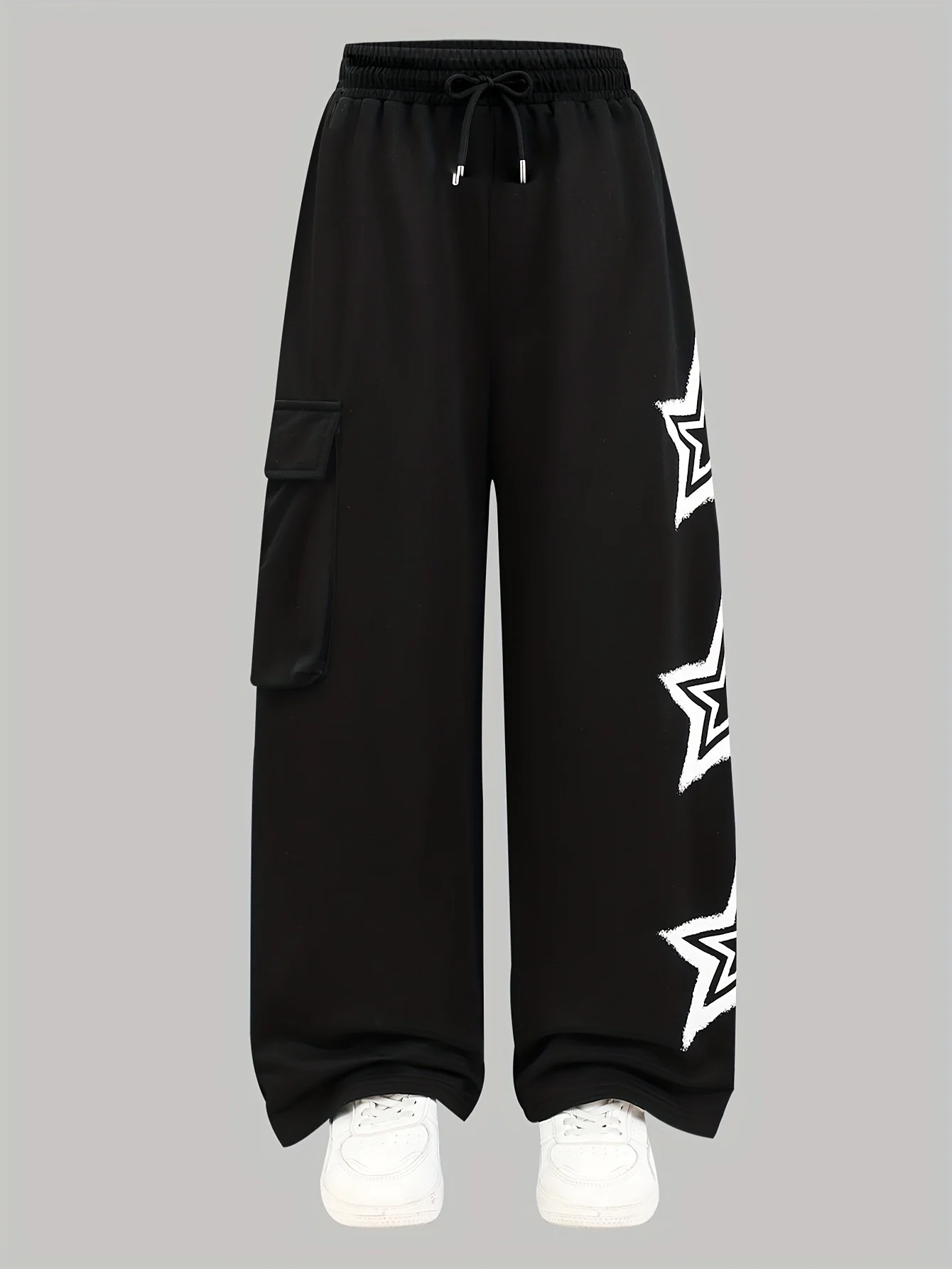 Detail 1 of Girls Y2K Star Print Wide Leg Sweatpants All Season by LUNORIANA