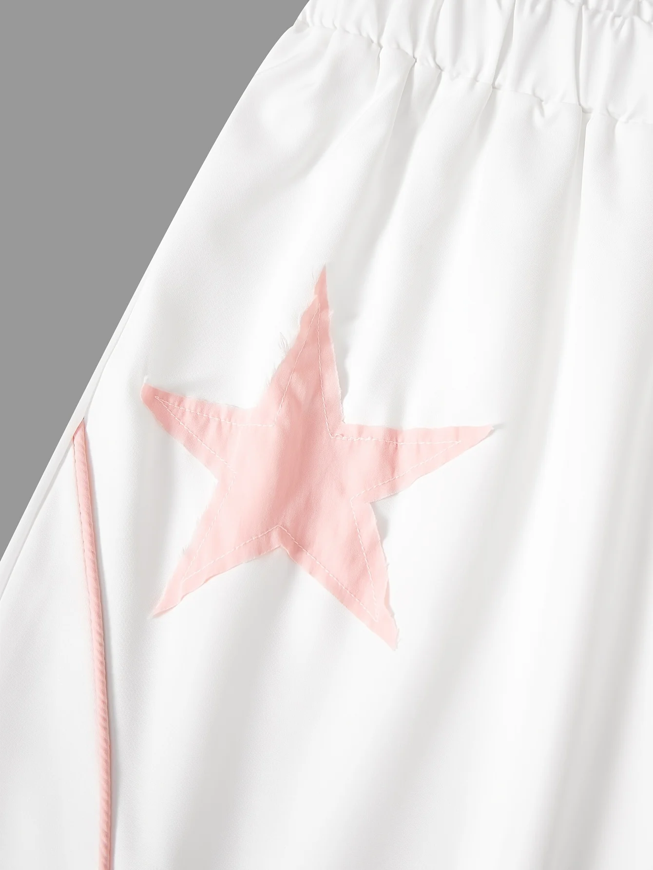 Detail 2 of Girls Star Patch Side Stripe Wide Leg Pants All Season by LUNORIANA