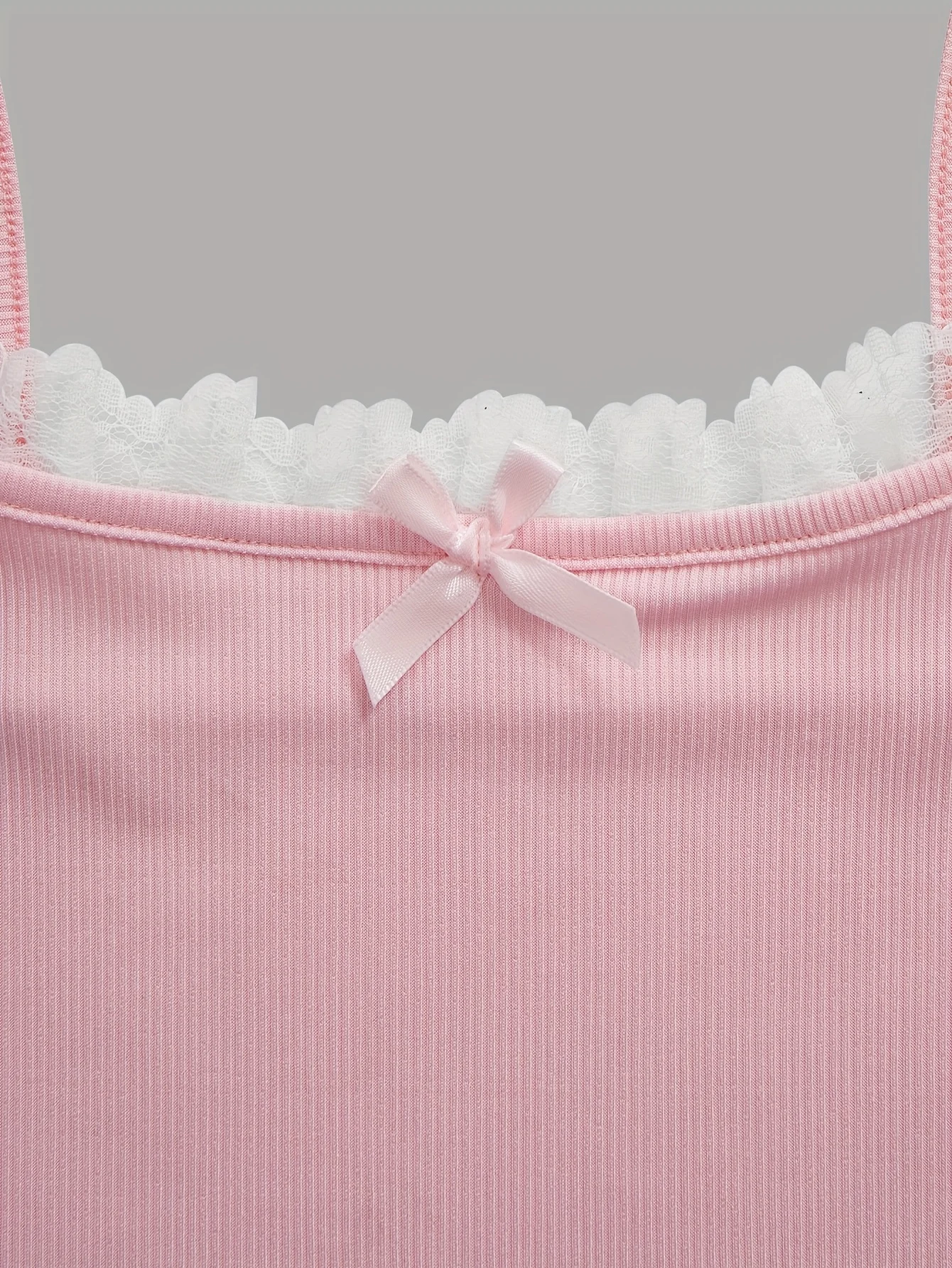 Detail 2 of Girls Bow Ruffle Cami Tops Summer by LUNORIANA