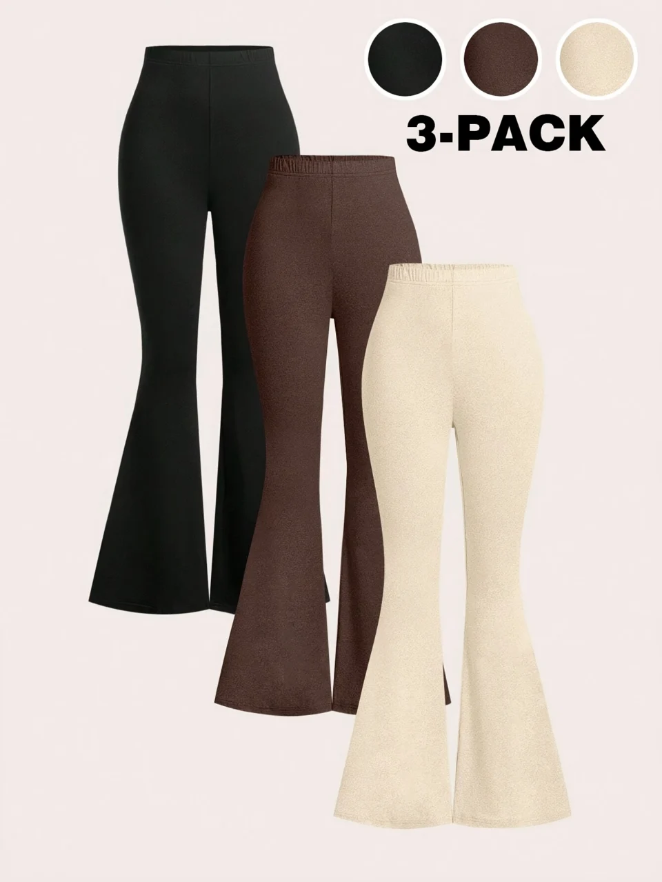 Girls Solid Flare Pants All Season