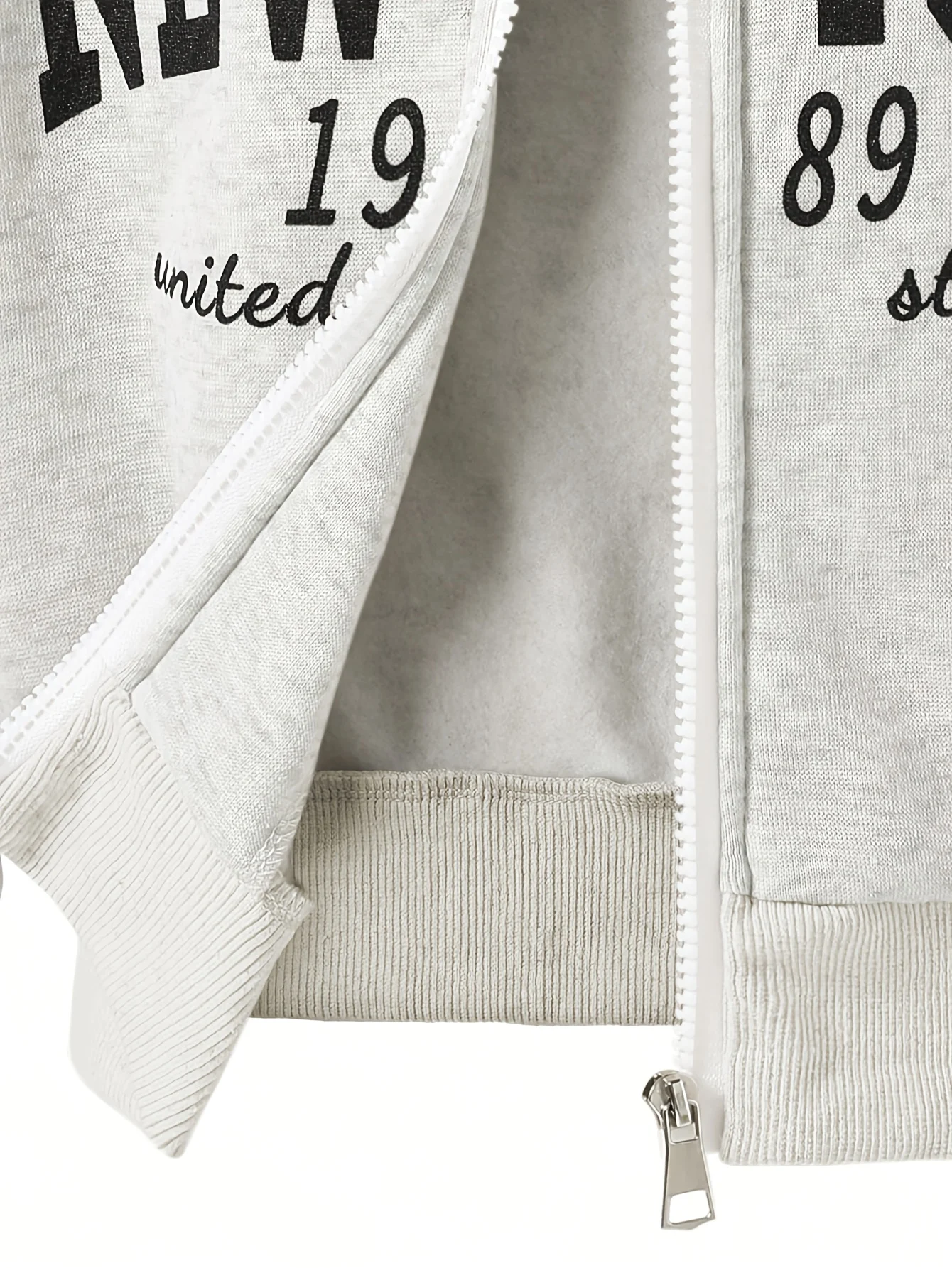 Detail 3 of Girls Letter Print Warm Jacket T-Shirt Flare Pants 3-Piece Set Fall Winter by LUNORIANA
