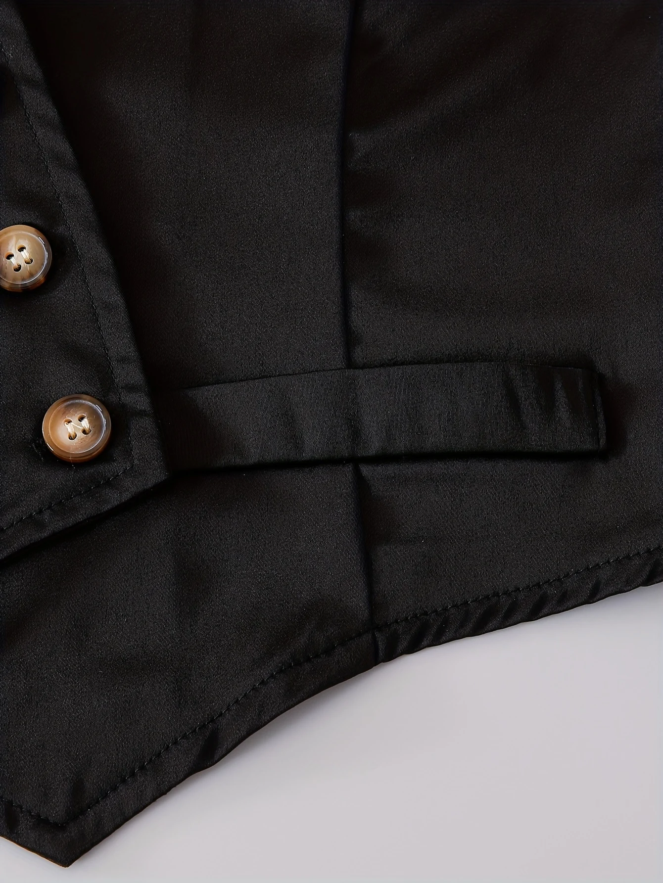 Detail 5 of Girls Asymmetrical Solid Blazer Vest Pants 2-Piece Set Spring Summer by LUNORIANA