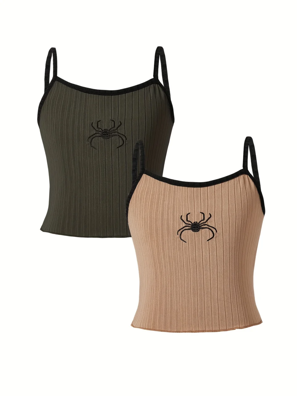 Girls Spider Embroidery Cami Tops Summer