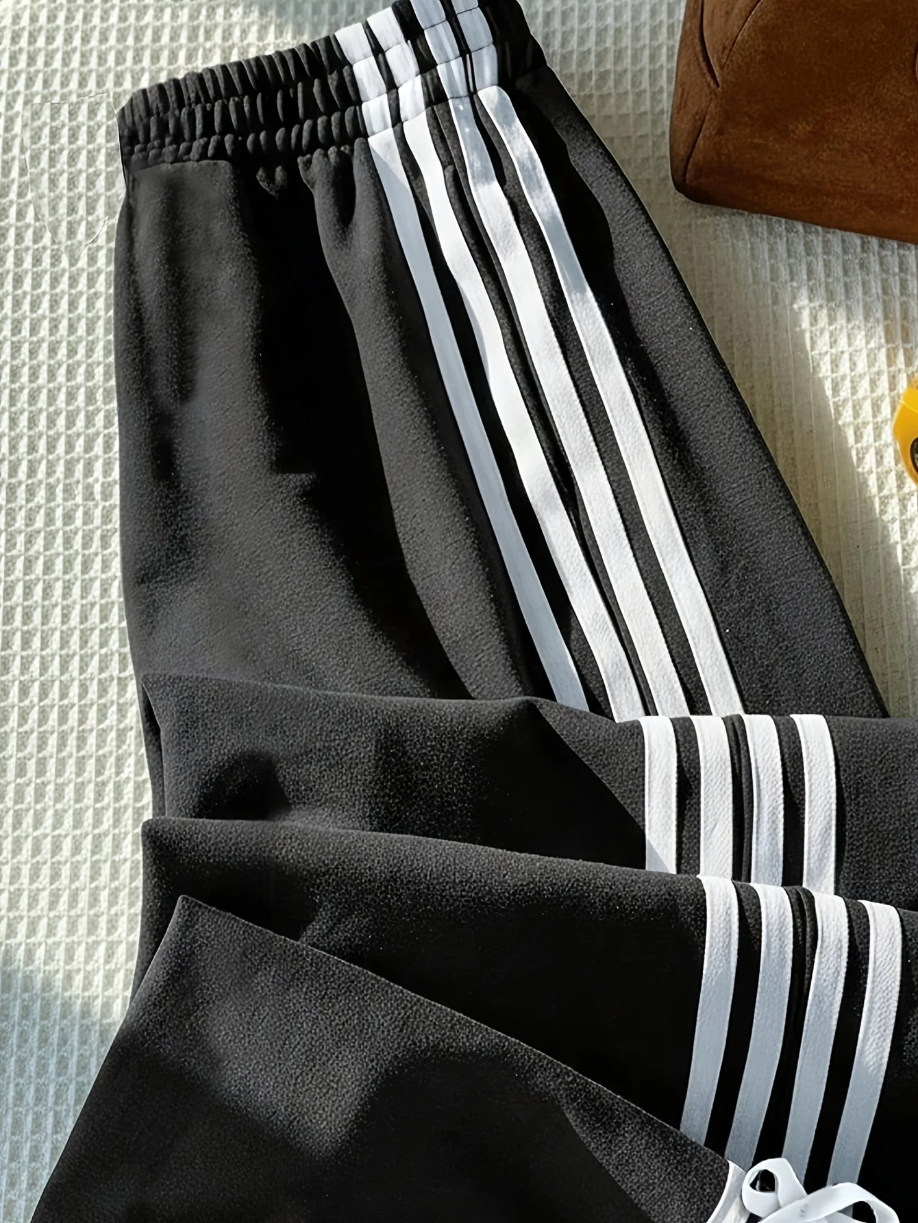 Detail 5 of Girls Stripe Bow Straight Leg Pants Spring Summer by LUNORIANA
