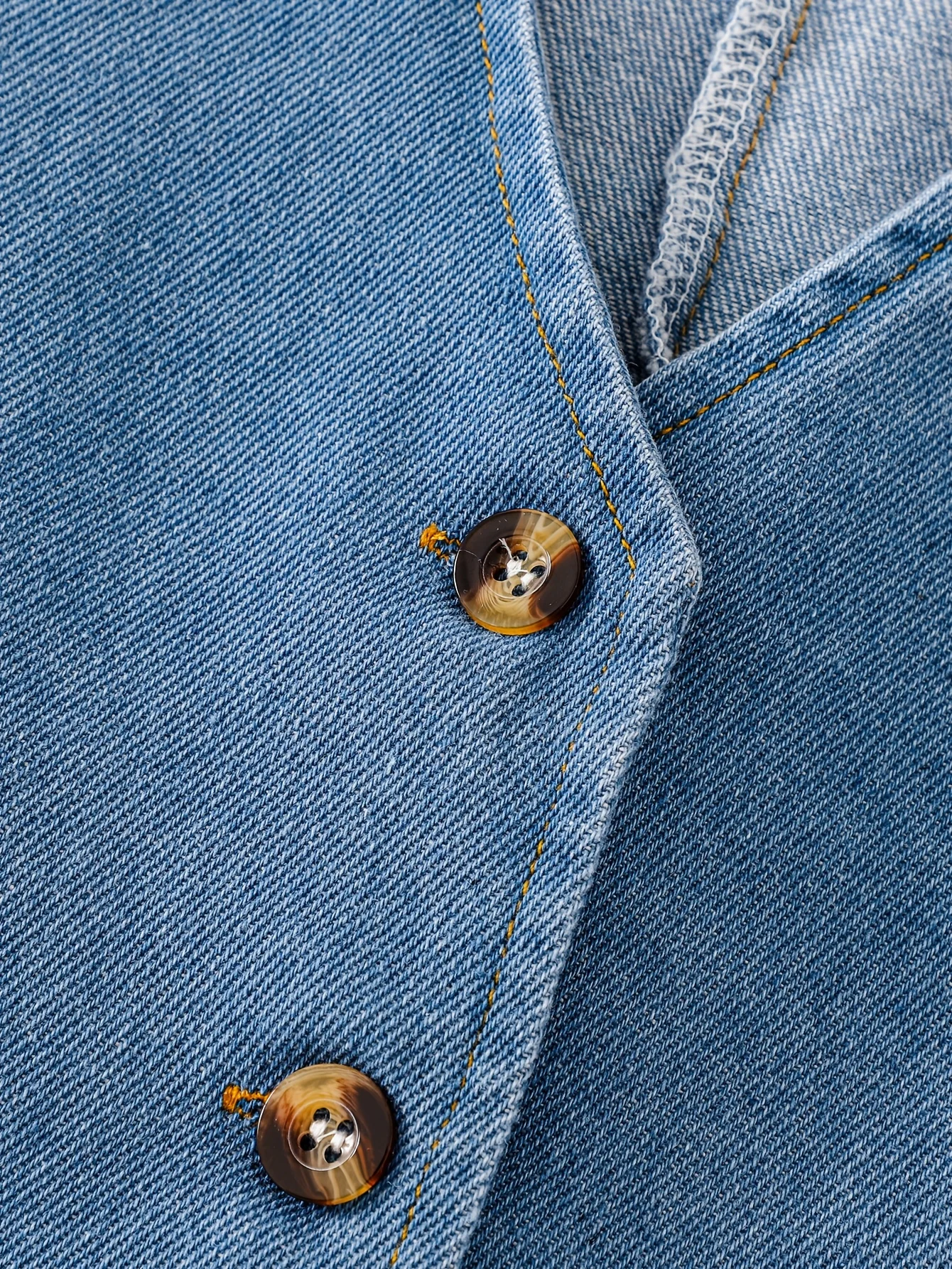 Detail 4 of Girls Solid Denim Denim Vest Shorts 2-Piece Set Spring Summer by LUNORIANA