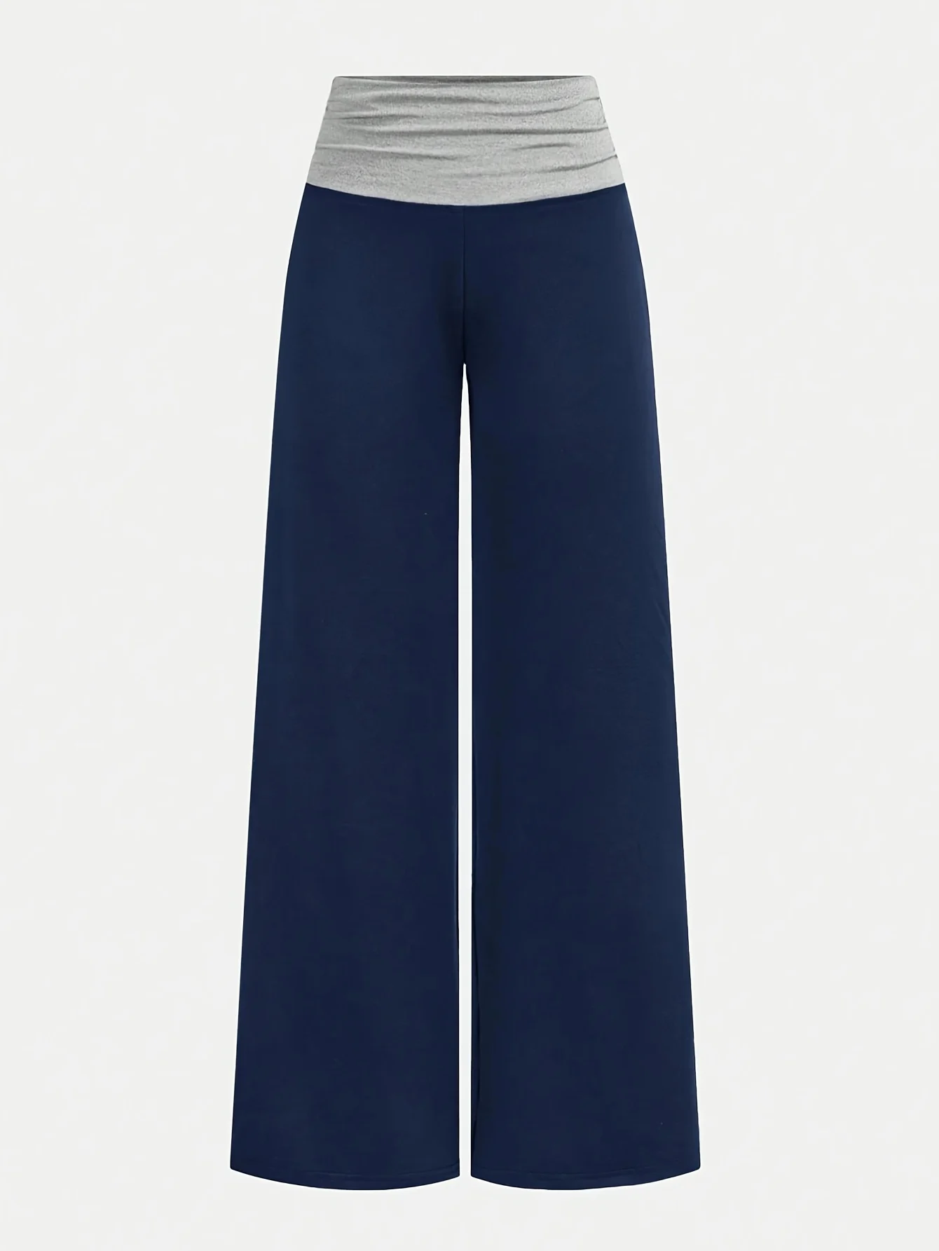 Detail 1 of Girls Contrast Waist Streetwear Wide Leg Sweatpants Spring Summer - SPUID 3019029337 by LUNORIANA