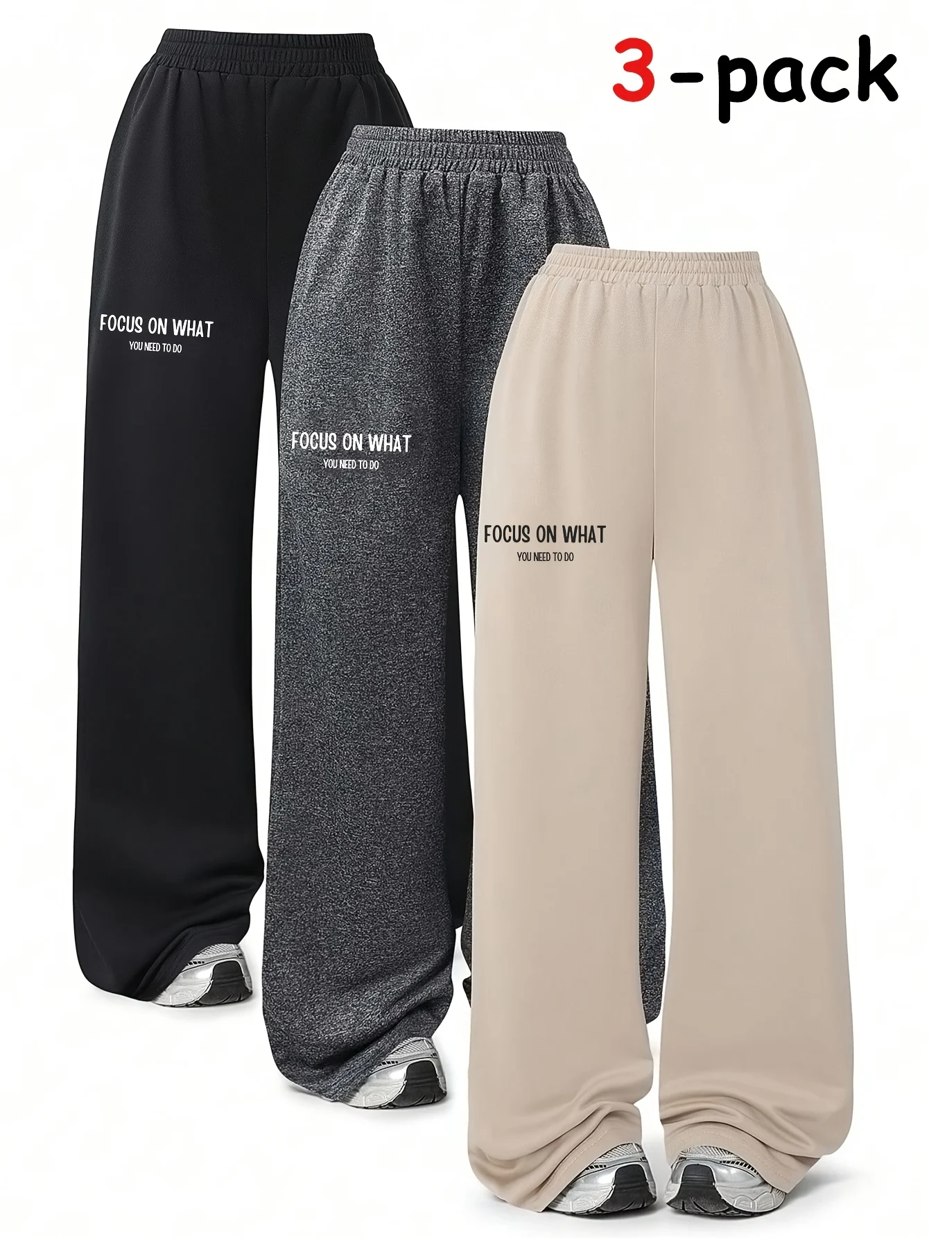 Detail 2 of Girls Letter Print Streetwear Sweatpants Spring Summer by LUNORIANA