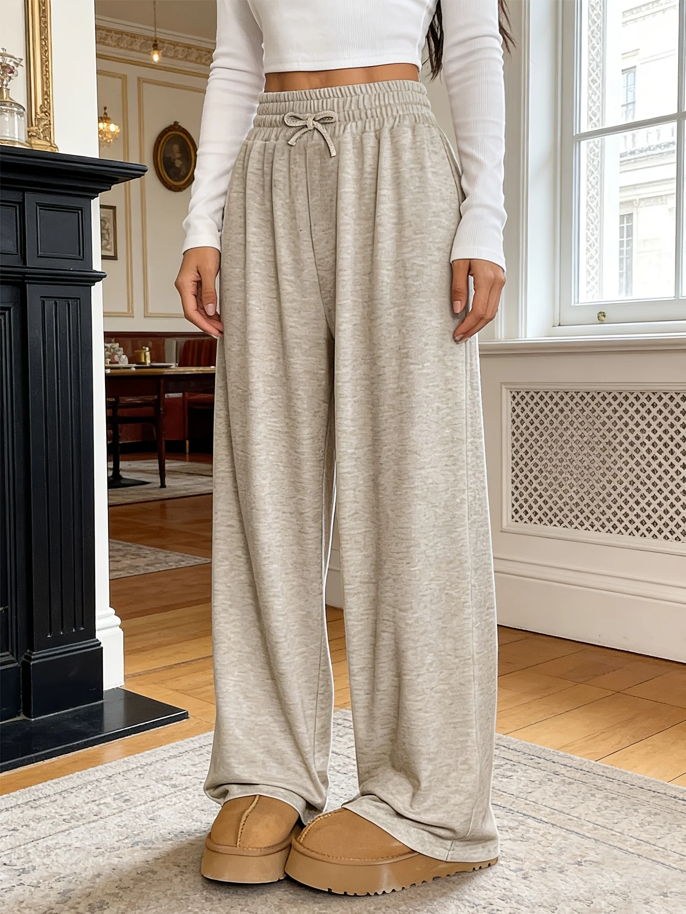 Girls Solid Pocket Straight Leg Pants Spring Summer