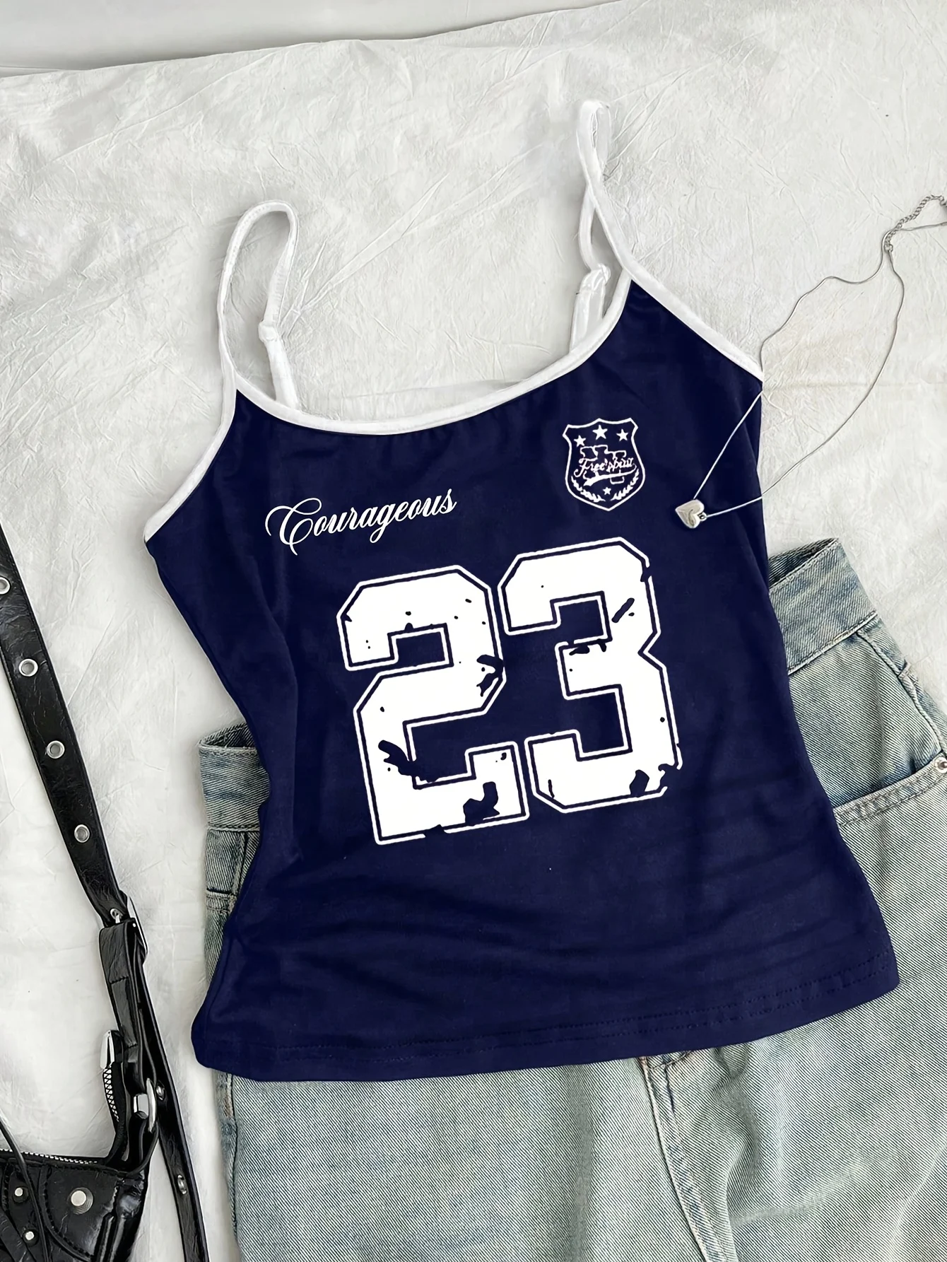 Detail 1 of Girls Number Graphic Sporty Cami Top Summer by LUNORIANA