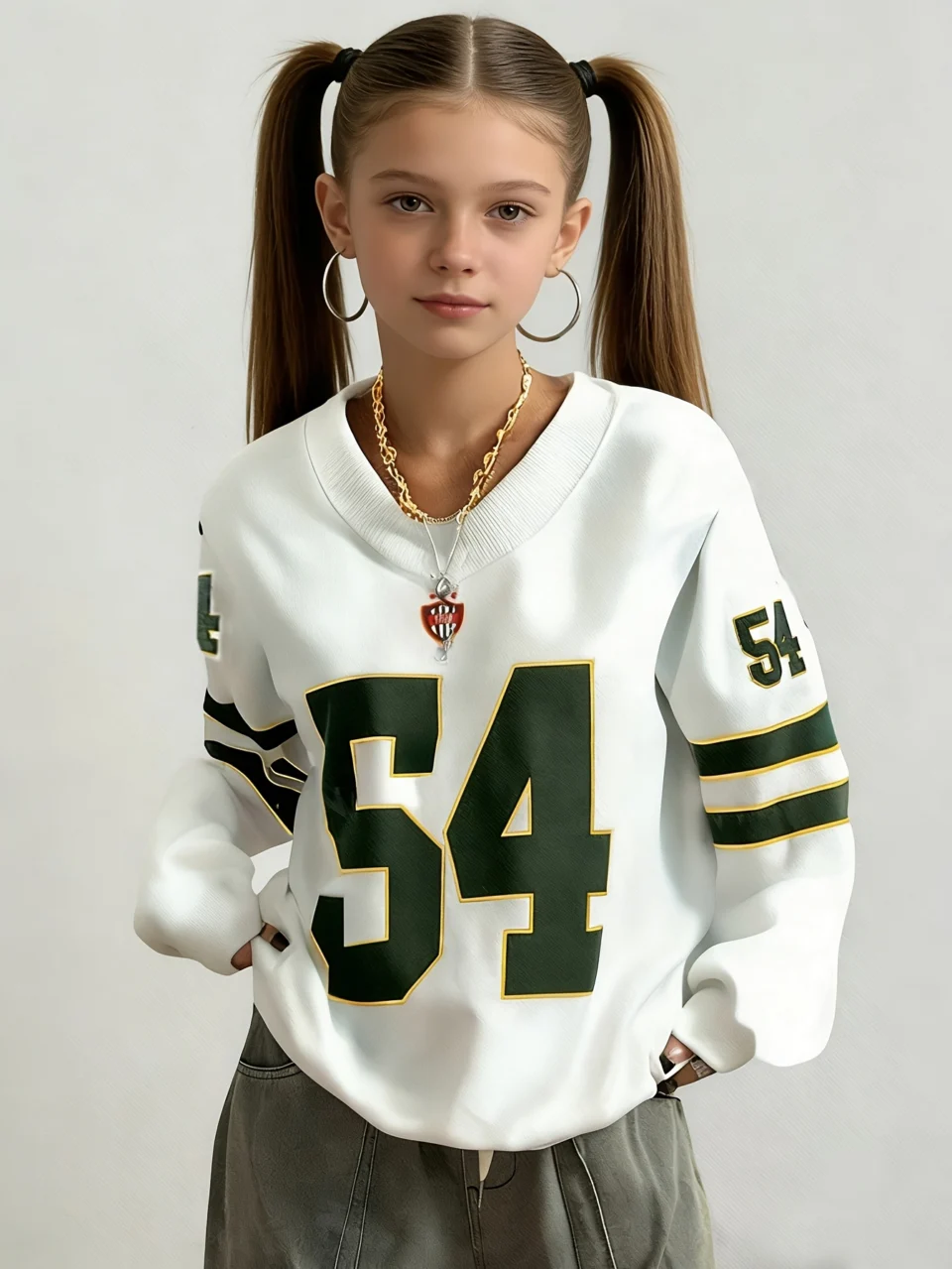 Girls Graphic Casual Sweatshirt Spring Summer