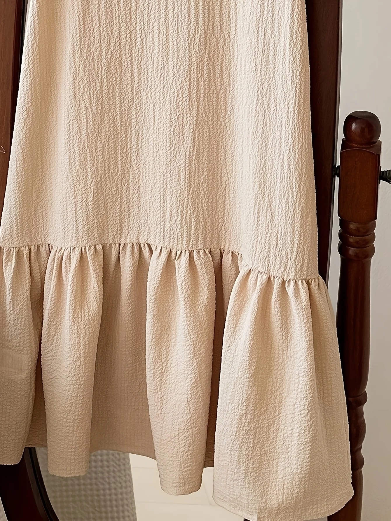 Detail 4 of Girls Bow Doll Collar Puff Sleeve Dress Spring Summer by LUNORIANA