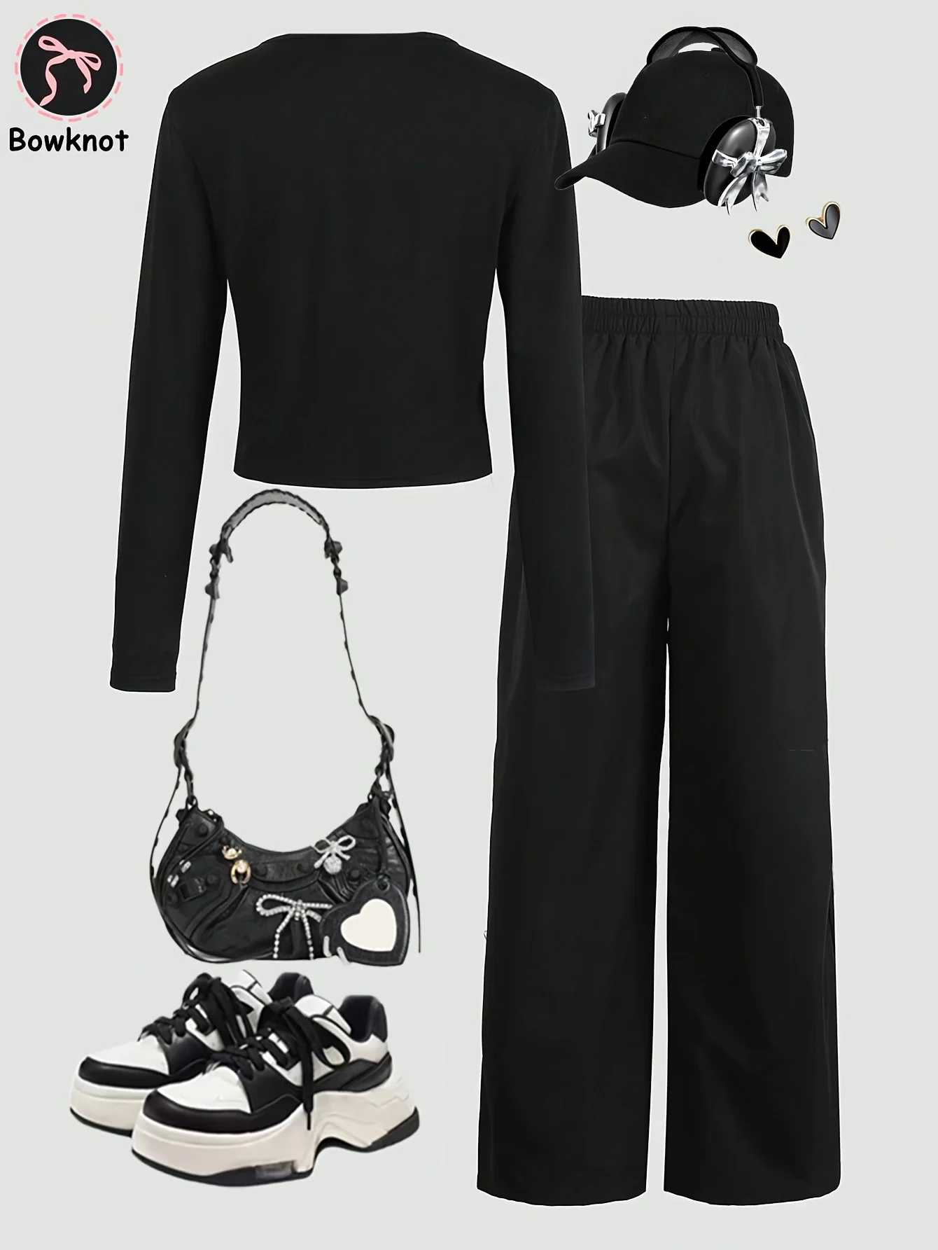 Detail 2 of Girls Butterfly Print Side Detail Sweatshirt Pants 2-Piece Set Spring Summer by LUNORIANA