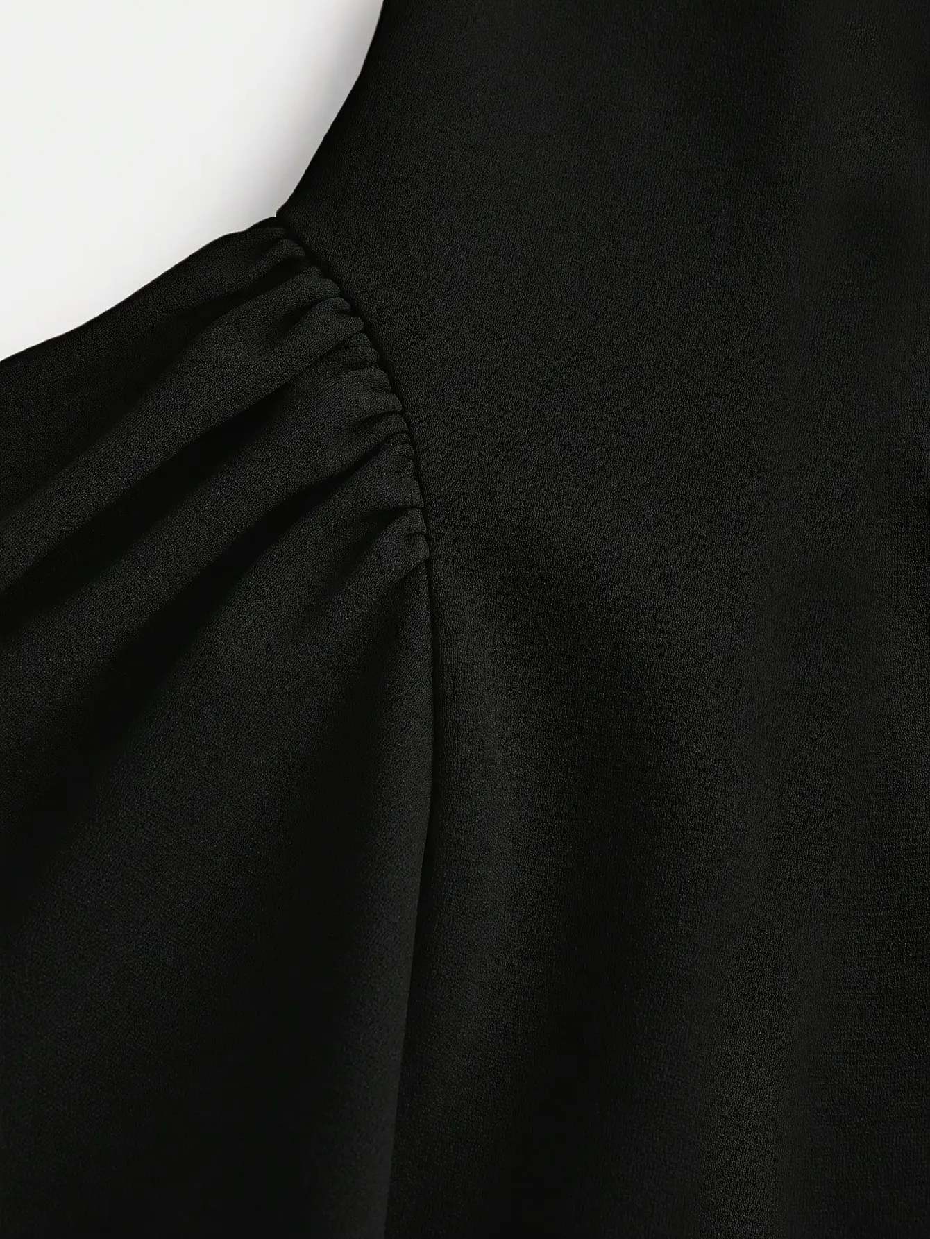 Girls Solid Black Long Dress with Back Bow Embroidery gallery view