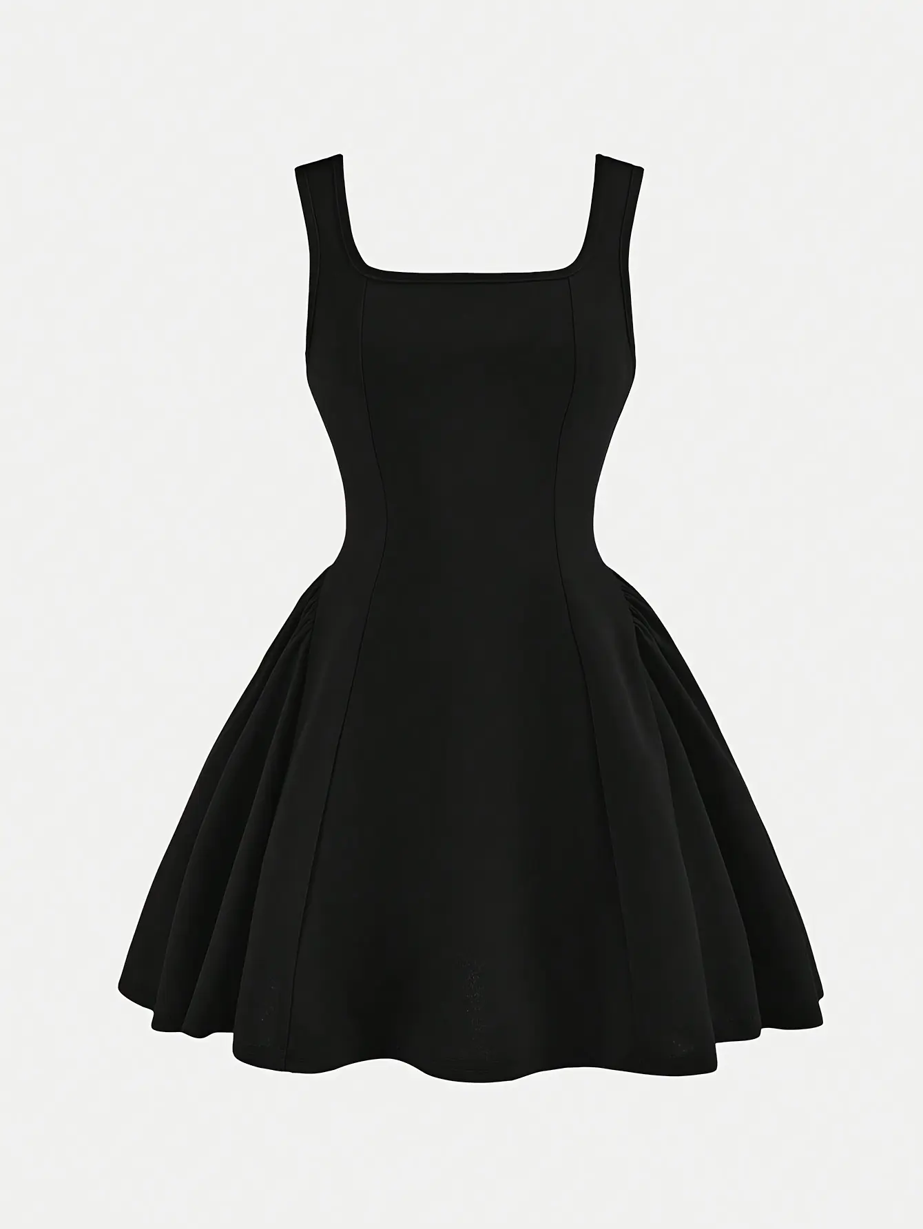 Detail view of Girls Solid Black Long Dress with Back Bow Embroidery by LUNORIANA