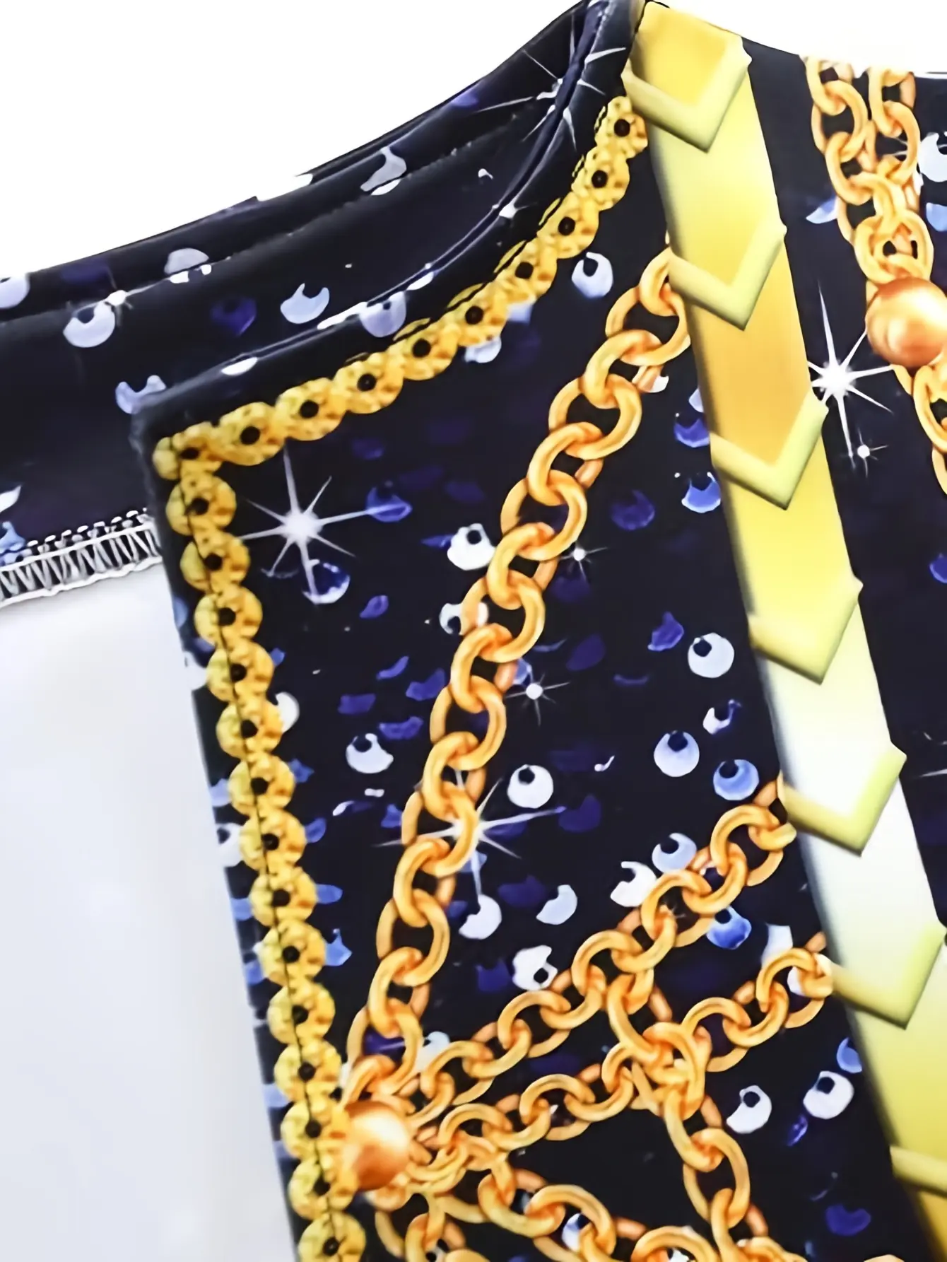 Detail view of Girls Pop Star Crop Top, Vest and Skirt 3-Piece Outfit by LUNORIANA