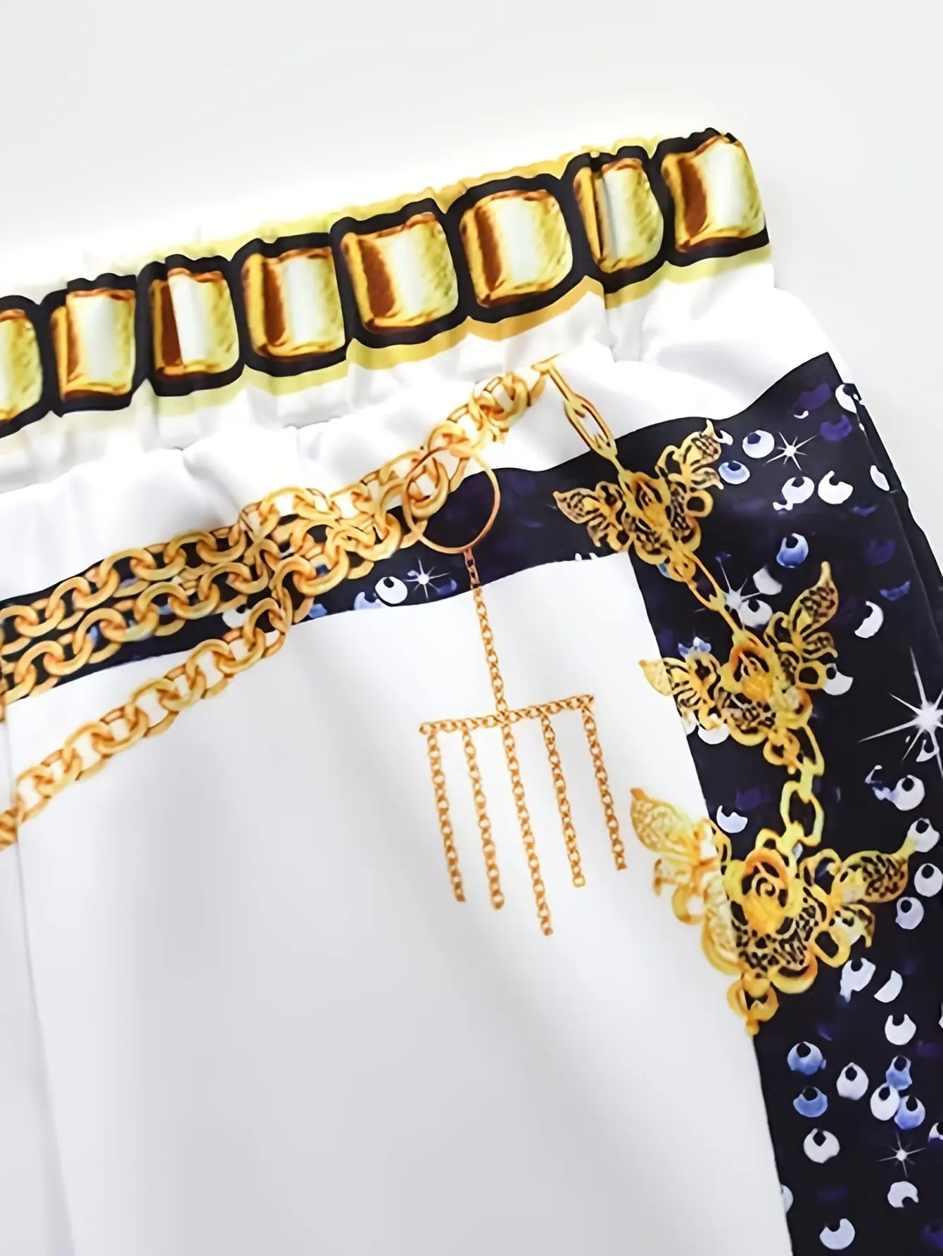 Detail view of Girls Pop Star Crop Top, Vest and Skirt 3-Piece Outfit by LUNORIANA