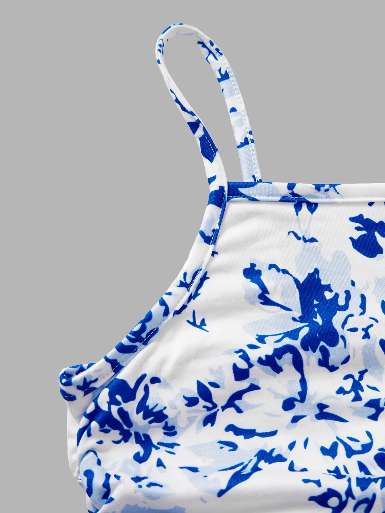 Detail 4 of Girls Floral Bow Ruffle Cami Dress by LUNORIANA