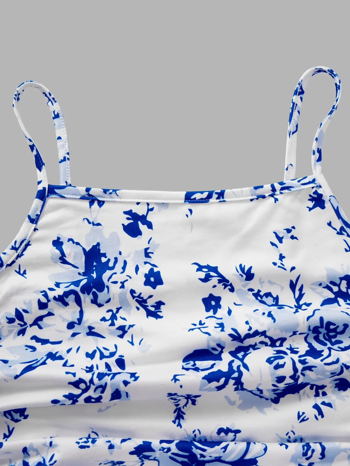 Detail 5 of Girls Floral Bow Ruffle Cami Dress by LUNORIANA