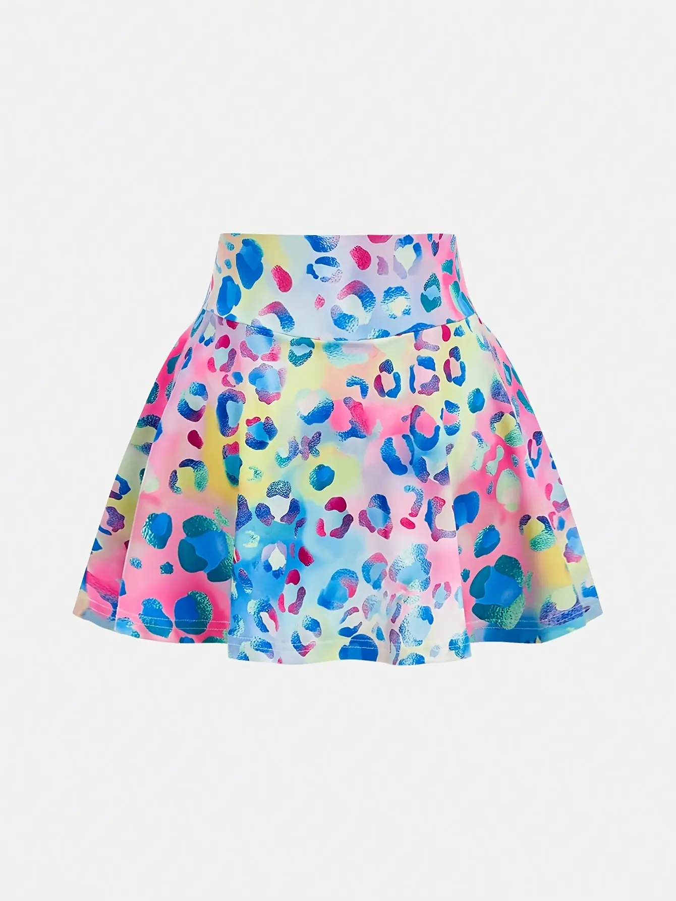 Detail view 2 of Girls Colorful Polka Dot Stretch Sport Skort by LUNORIANA