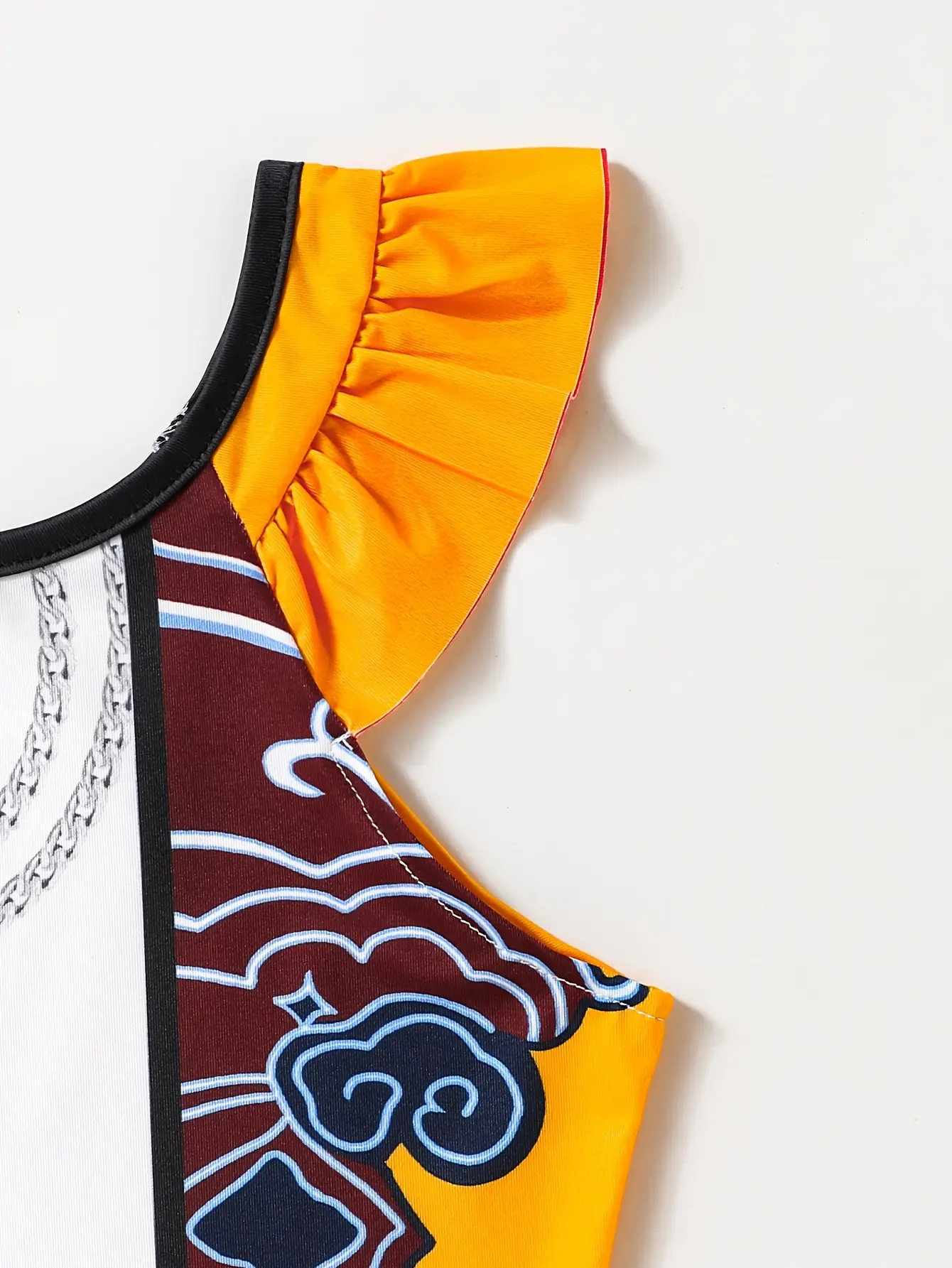 Girls Anime Print Two-Piece Swimsuit with Swim Cap gallery view